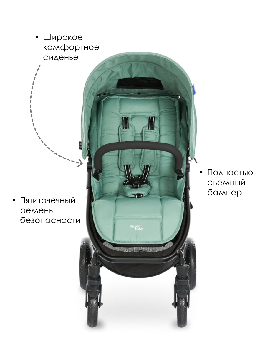 Коляска прогулочная Valco baby Snap 4 Flatt Matt / Slate Blue зеленый - фото 4