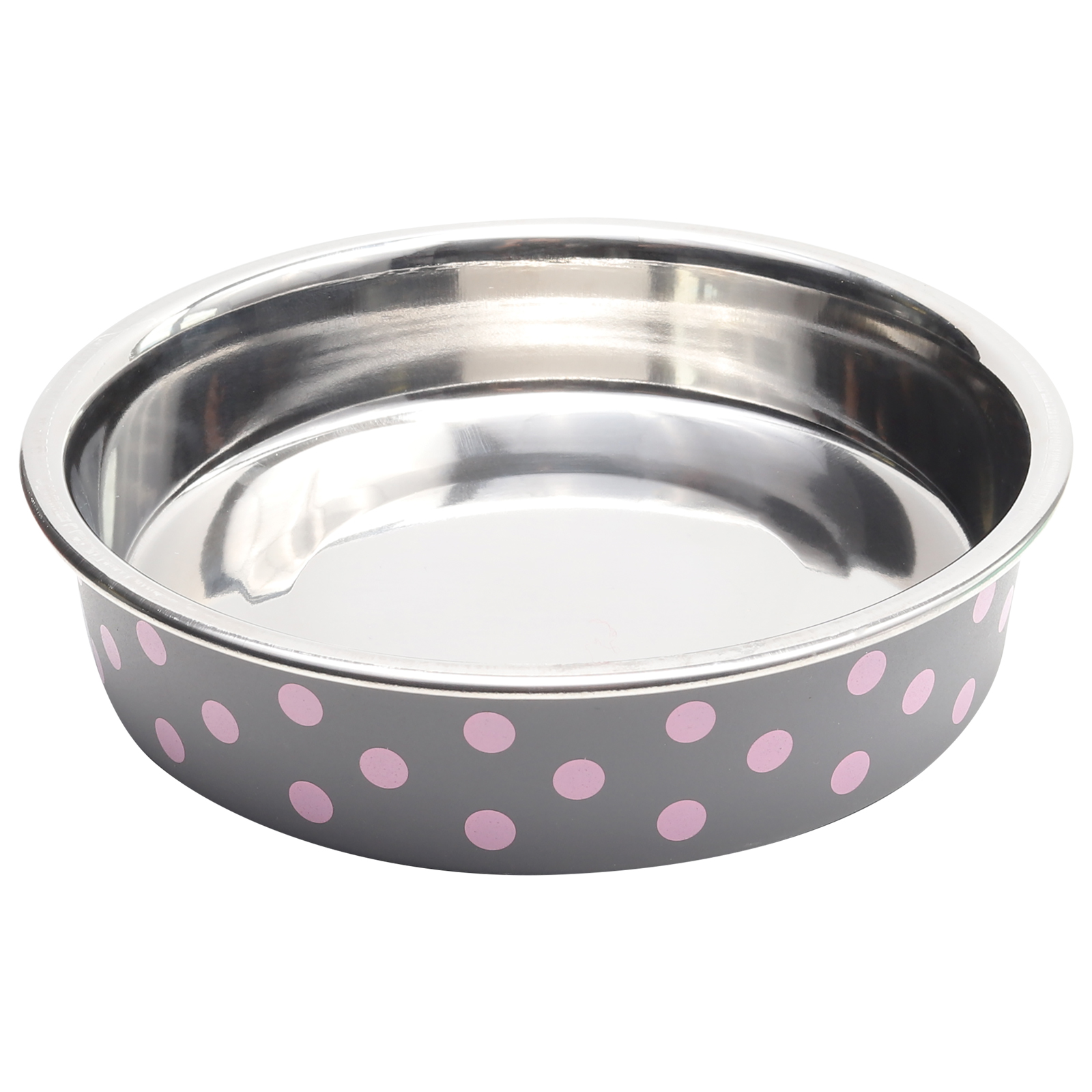 Миска для собак Triol металлическая на резинке Горошек 0.15л - фото 1