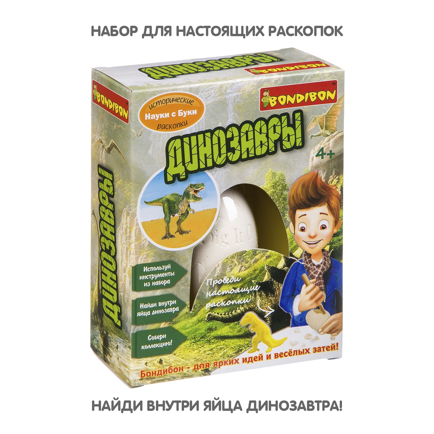 Набор для раскопок Bondibon Юный палеонтолог: Динозавры - фото 2
