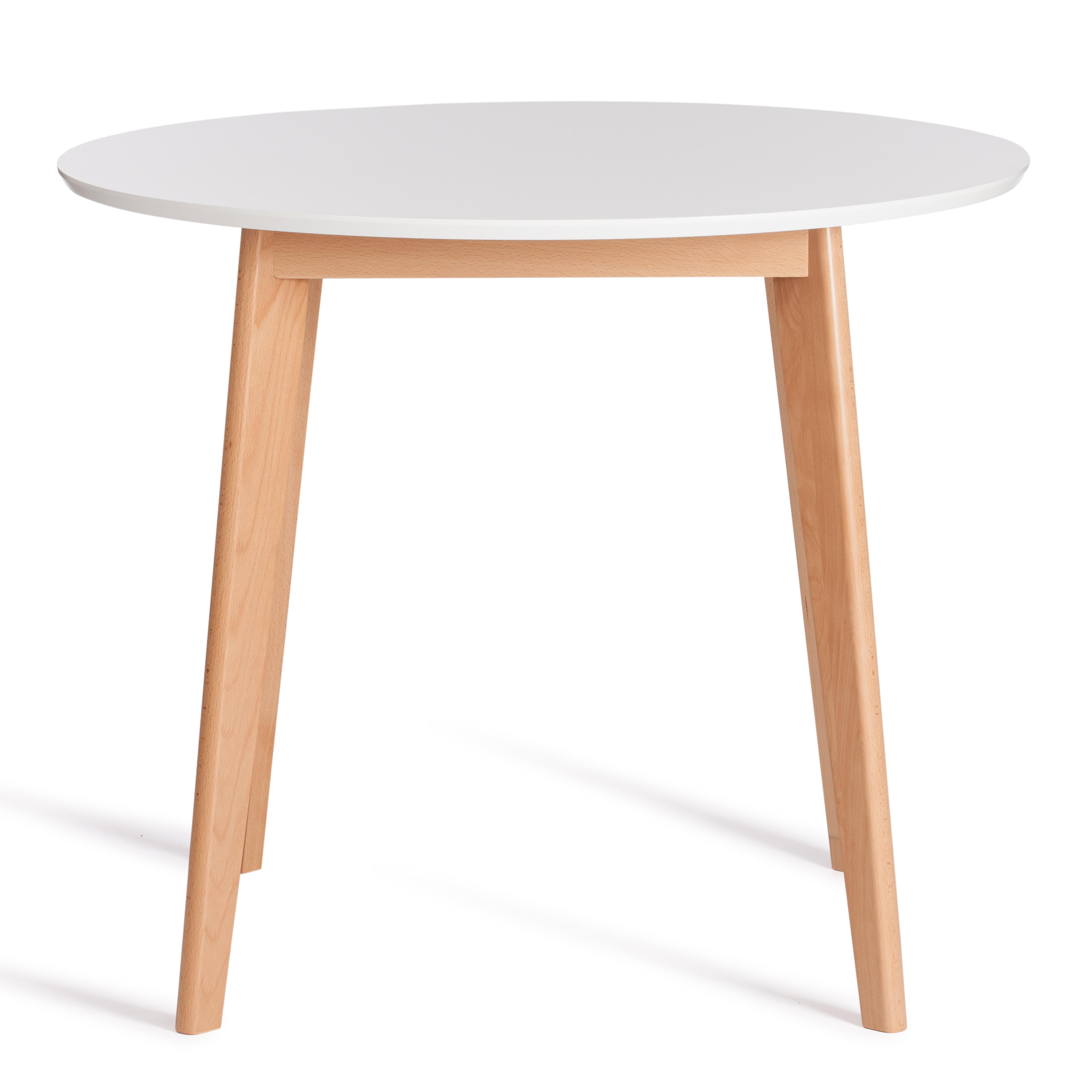 Стол обеденный нераскладной TETCHAIR BOSCO (Боско), 90х90 см, Белый/Натуральный - фото 2