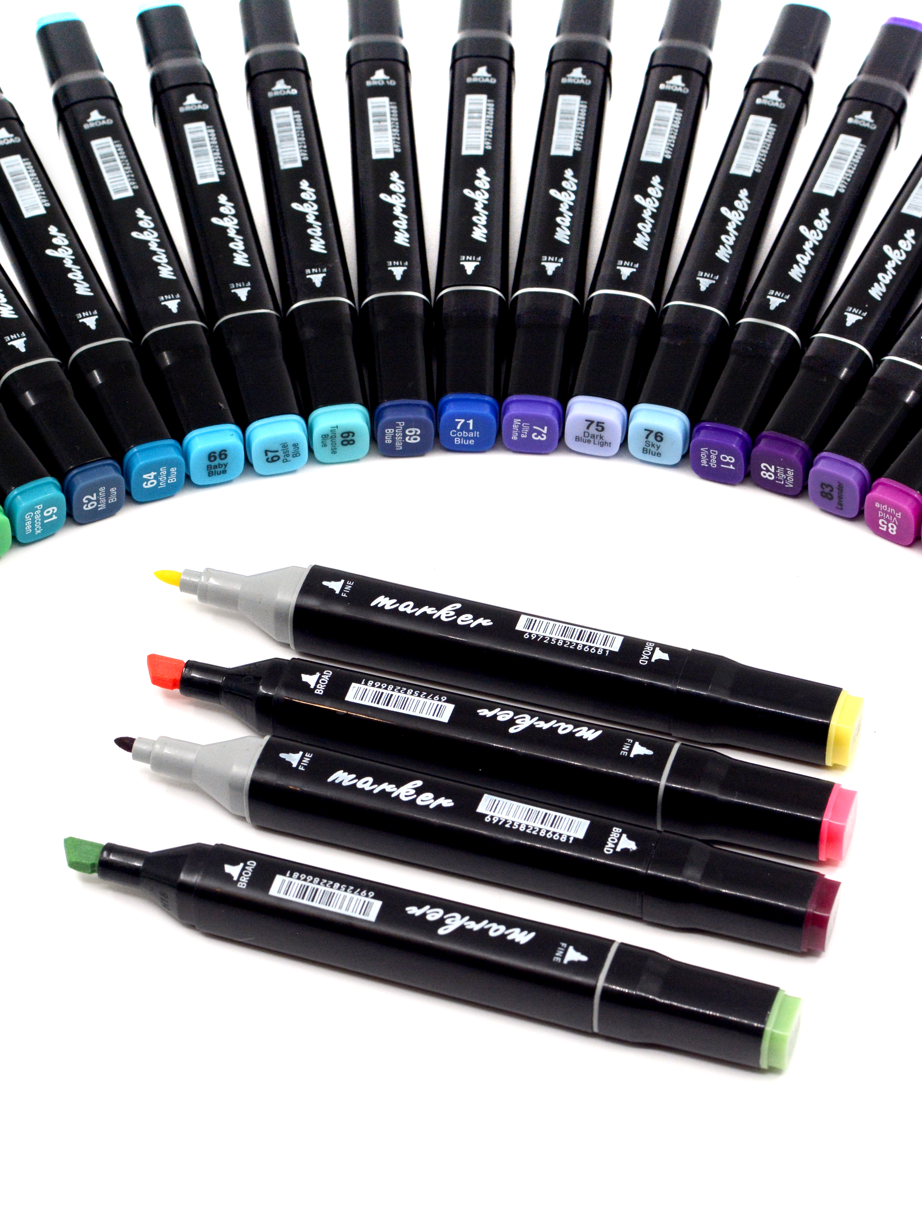 Скетчмаркеры Madliani двусторонние 60 цв. - фото 3