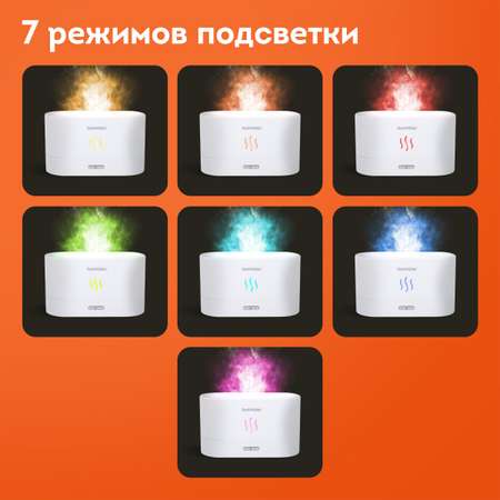 Увлажнитель воздуха DASWERK для дома, ночник, аромадиффузор (аромамасло в подарок), белый Daswerk