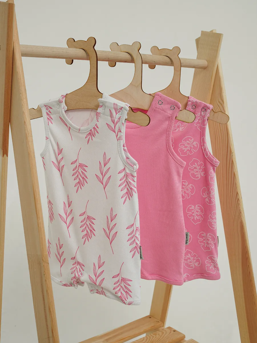 Песочник 3 шт Супер Пупс нбр/3прпе/Джордан/SK22розовыйлисточкиветочки - фото 4