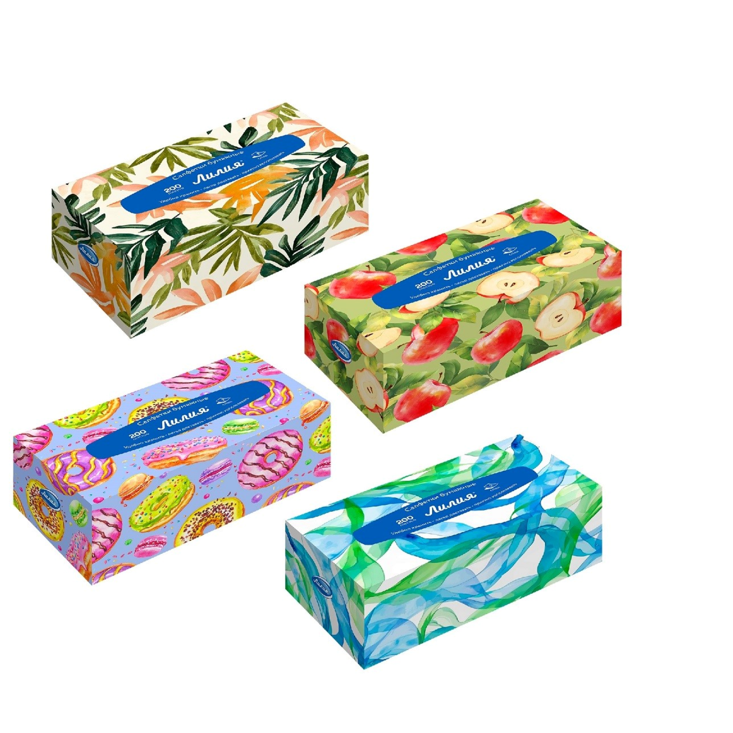 Бумажные салфетки Лилия 200 шт. - фото 1