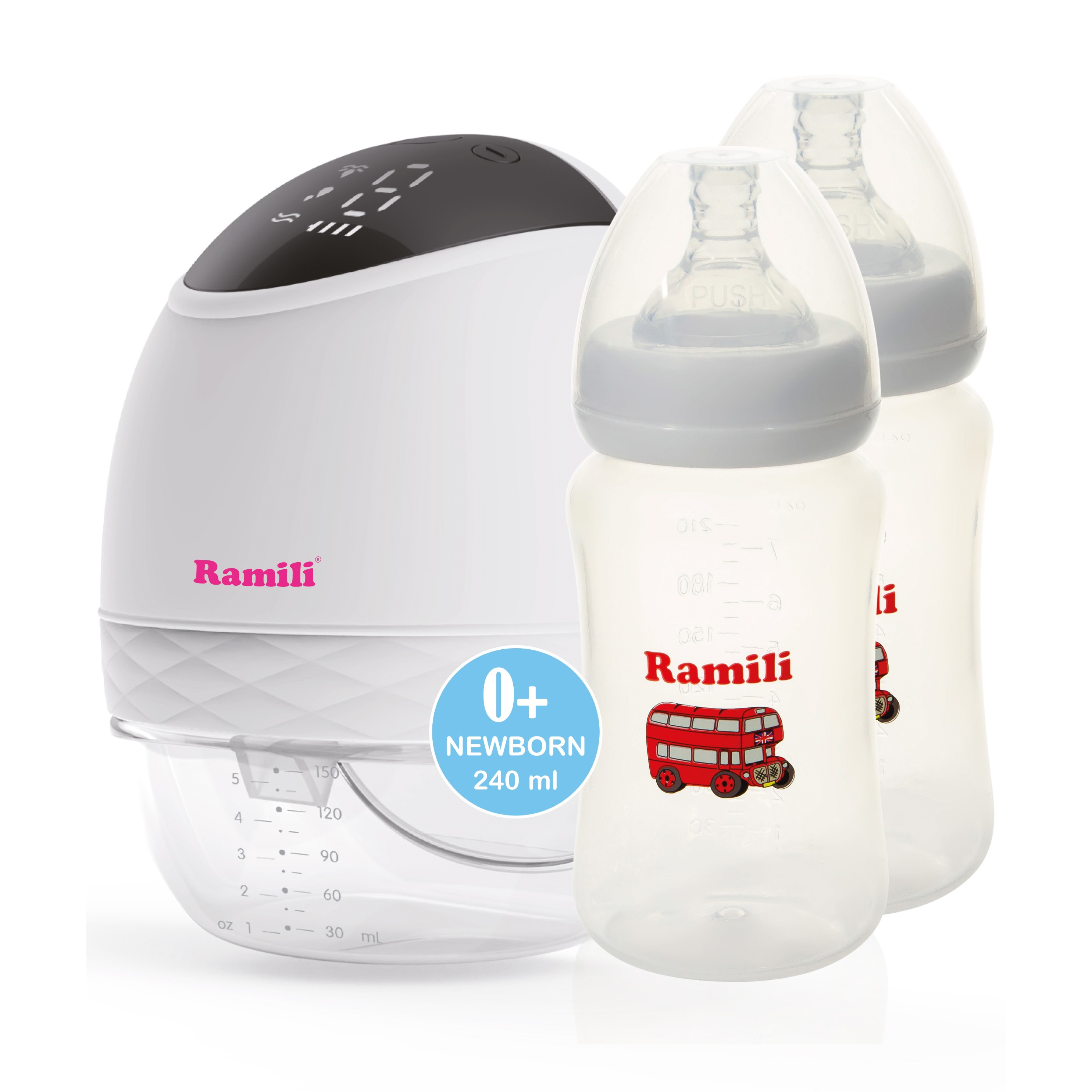 Молокоотсос Ramili Двухфазный электрический SE500 с двумя бутылочками 240ML - фото 17