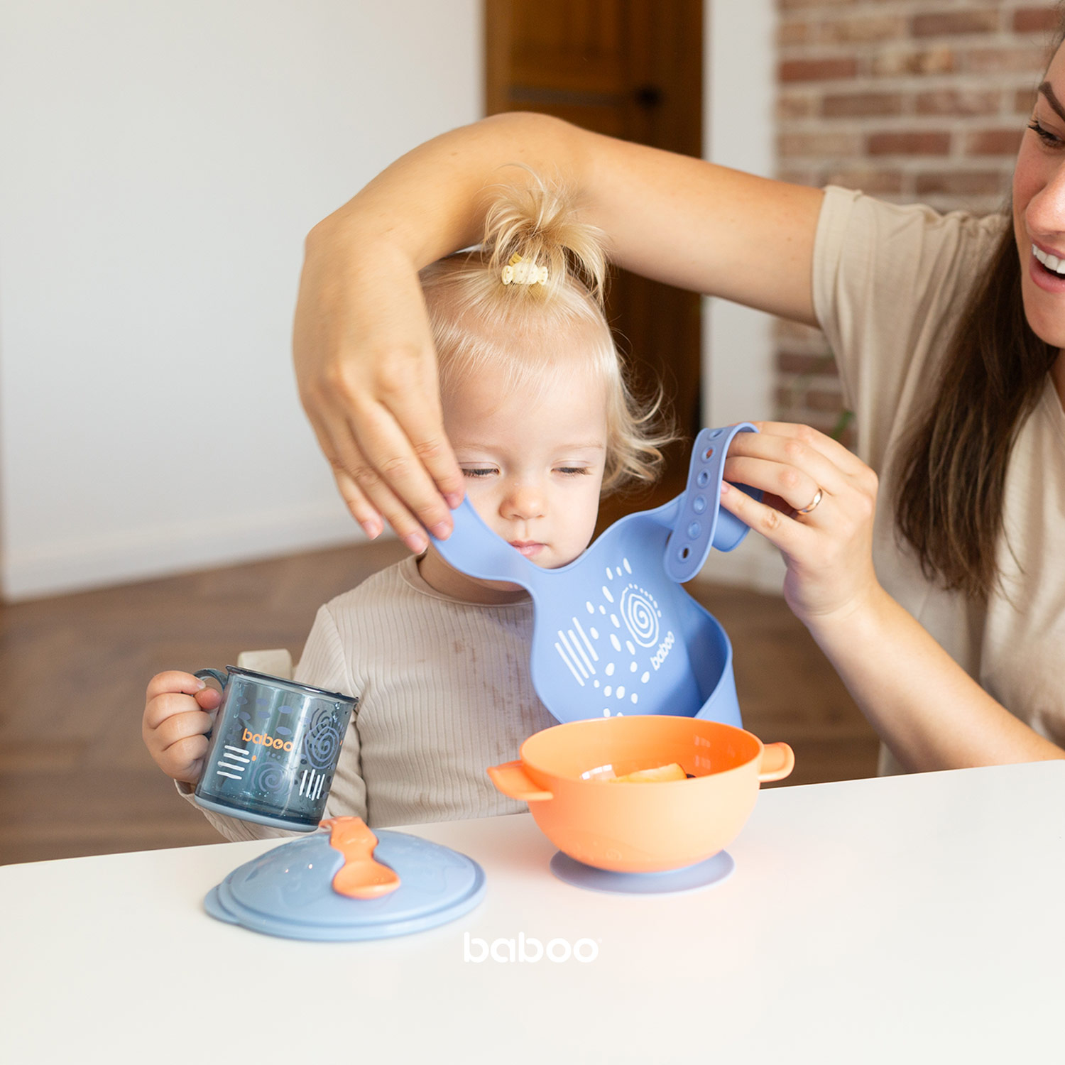 Нагрудник BABOO силикон 1 шт. - фото 4