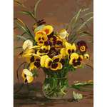 Картина по номерам Белоснежка Анютины глазки в вазе