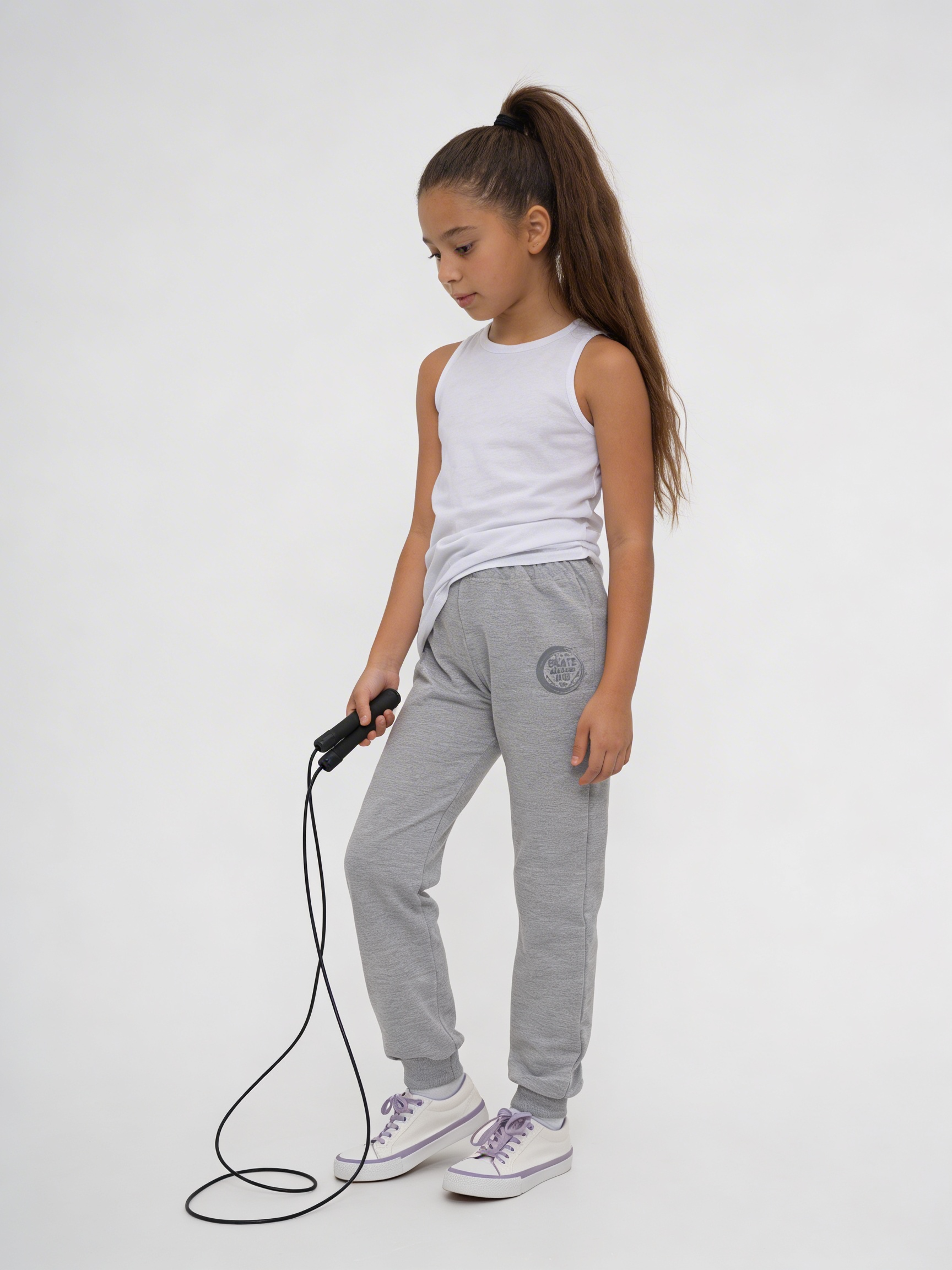 Брюки Утенок 446п меланж скейт - фото 13