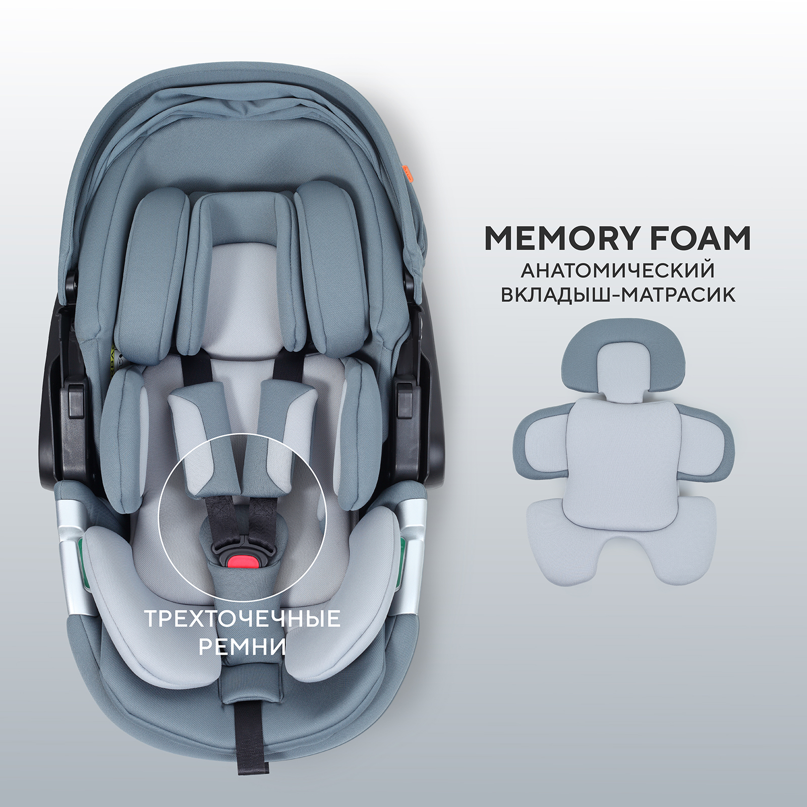 Автокресло Rant ASTER zero 0 (0 -13 кг) серый - фото 10