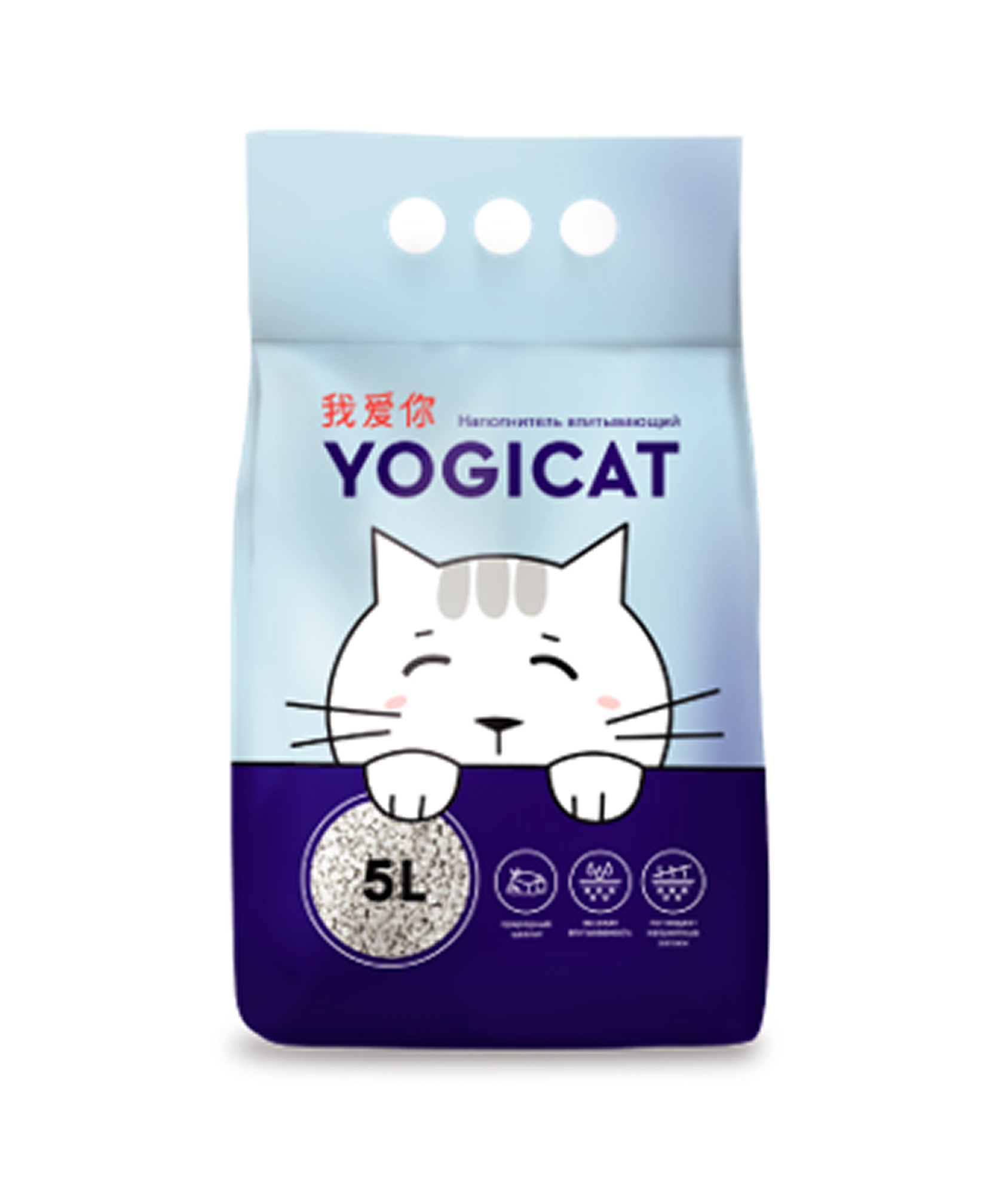 Наполнитель YOGICAT 5 л минеральный, впитывающий - фото 1
