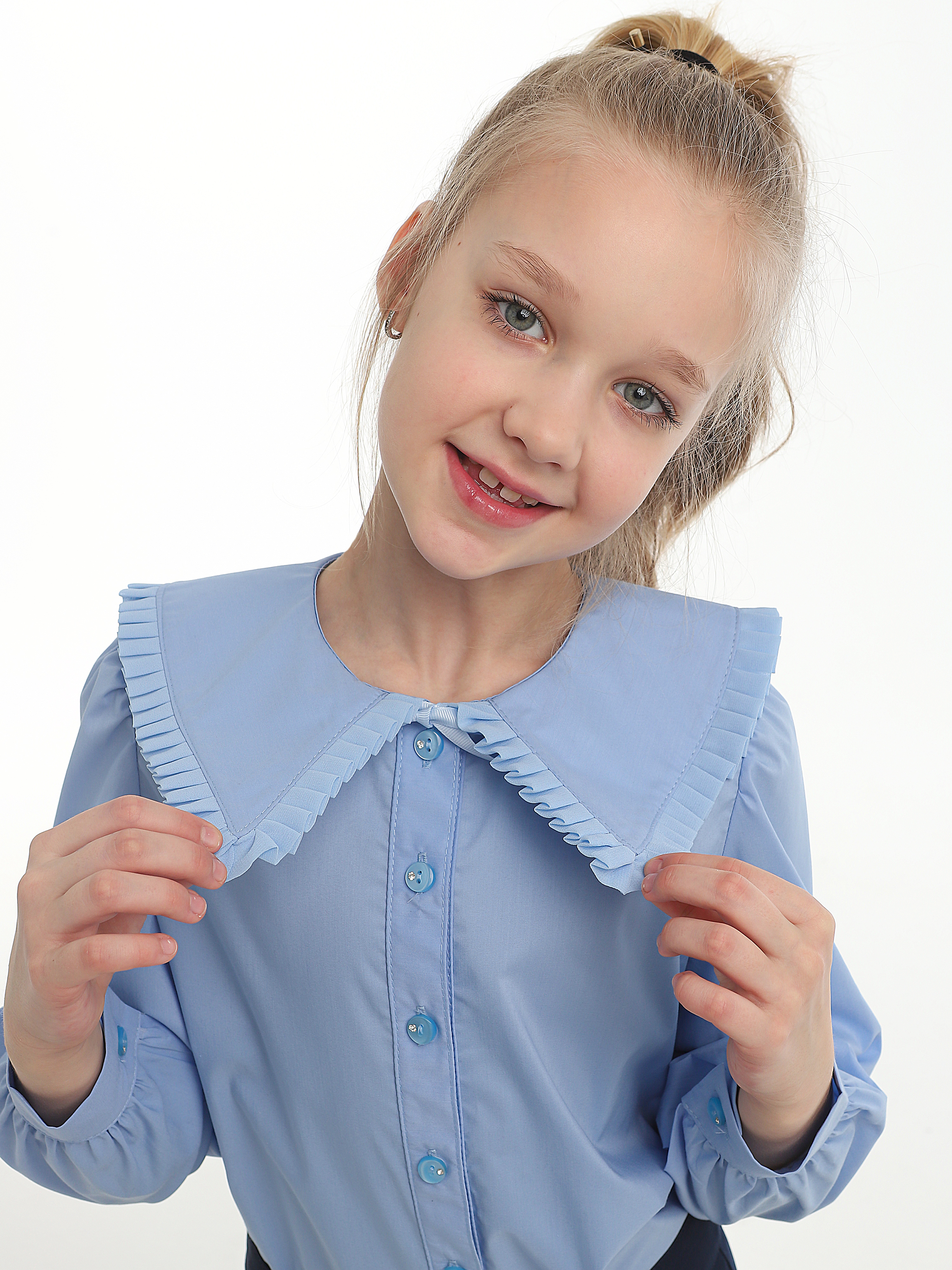 Блузка СИНЯЯ МОДА W1503A-G39 - фото 13