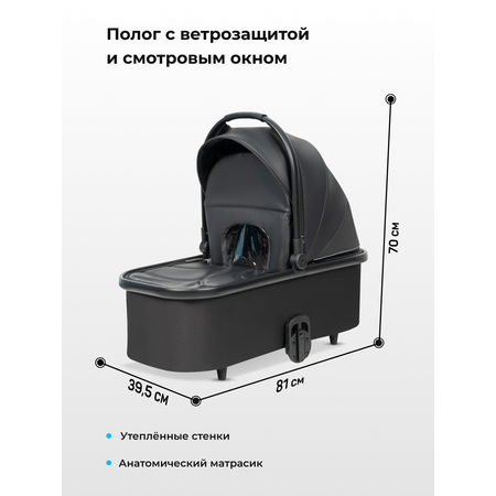 Коляска 3в1 Farfello Sola Trio Comfort черный