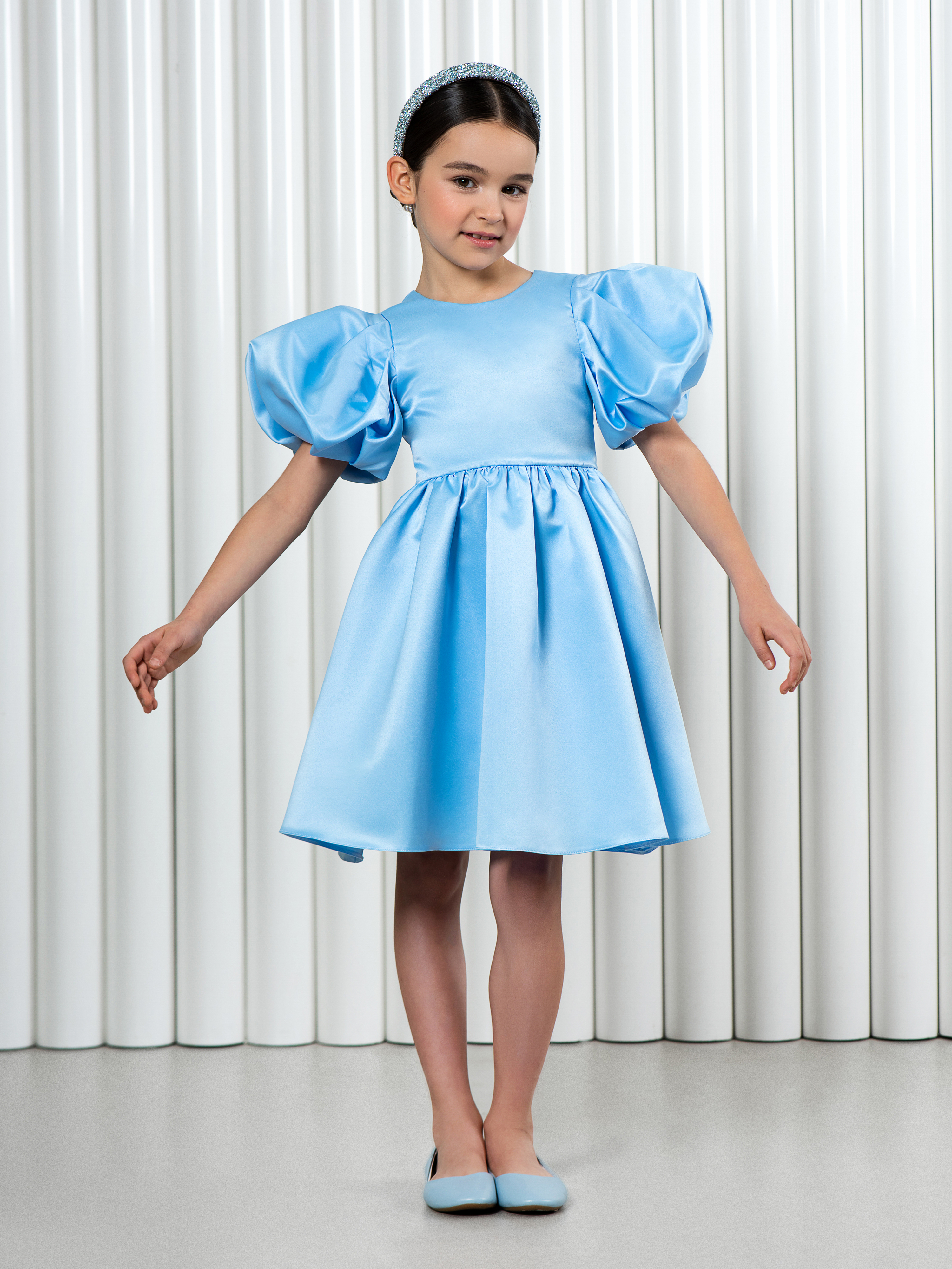 Платье LisaWeta D-143 голубой - фото 4