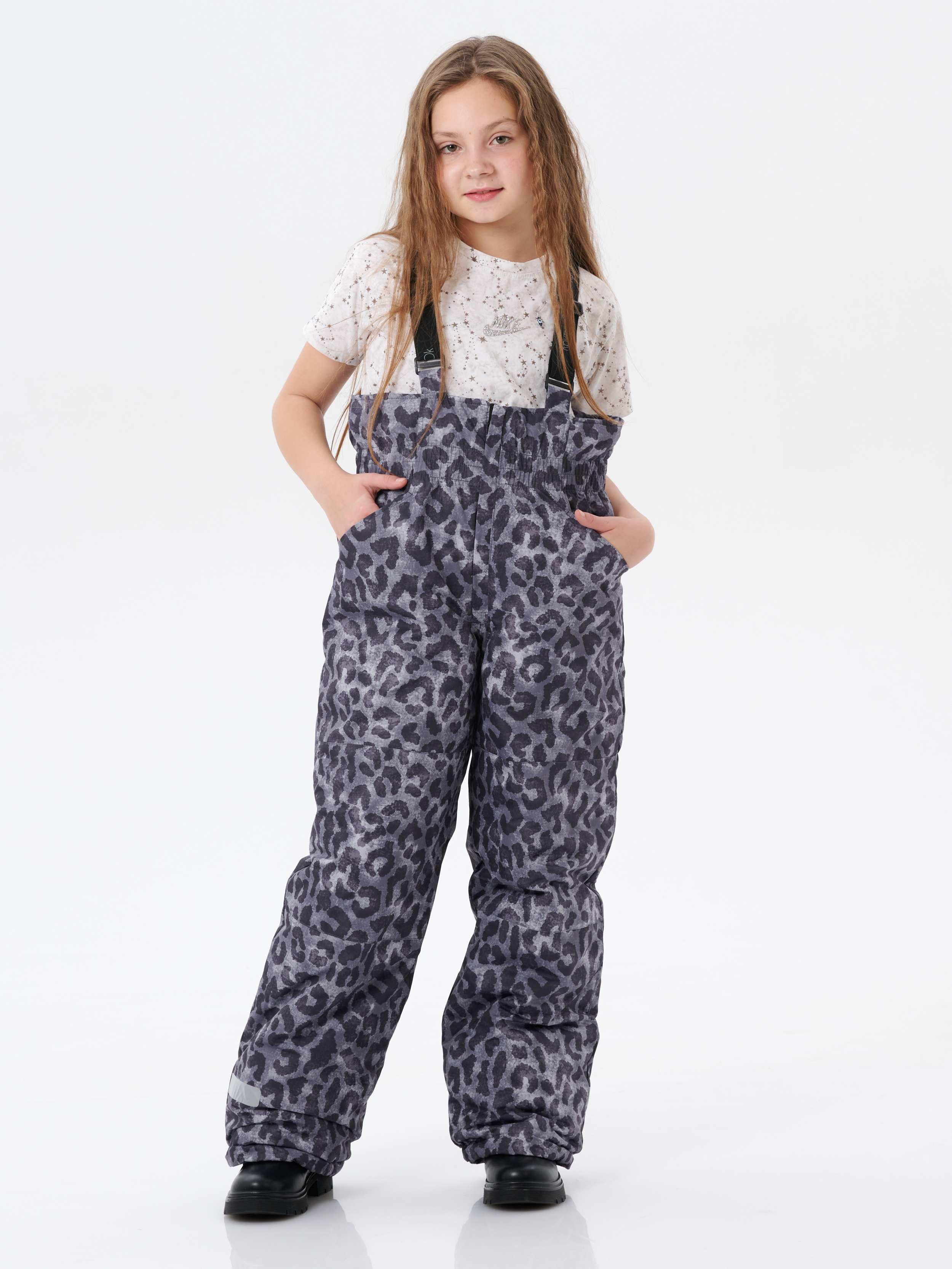 Брюки утепленные КрутышОк Т-067 серый леопард - фото 16