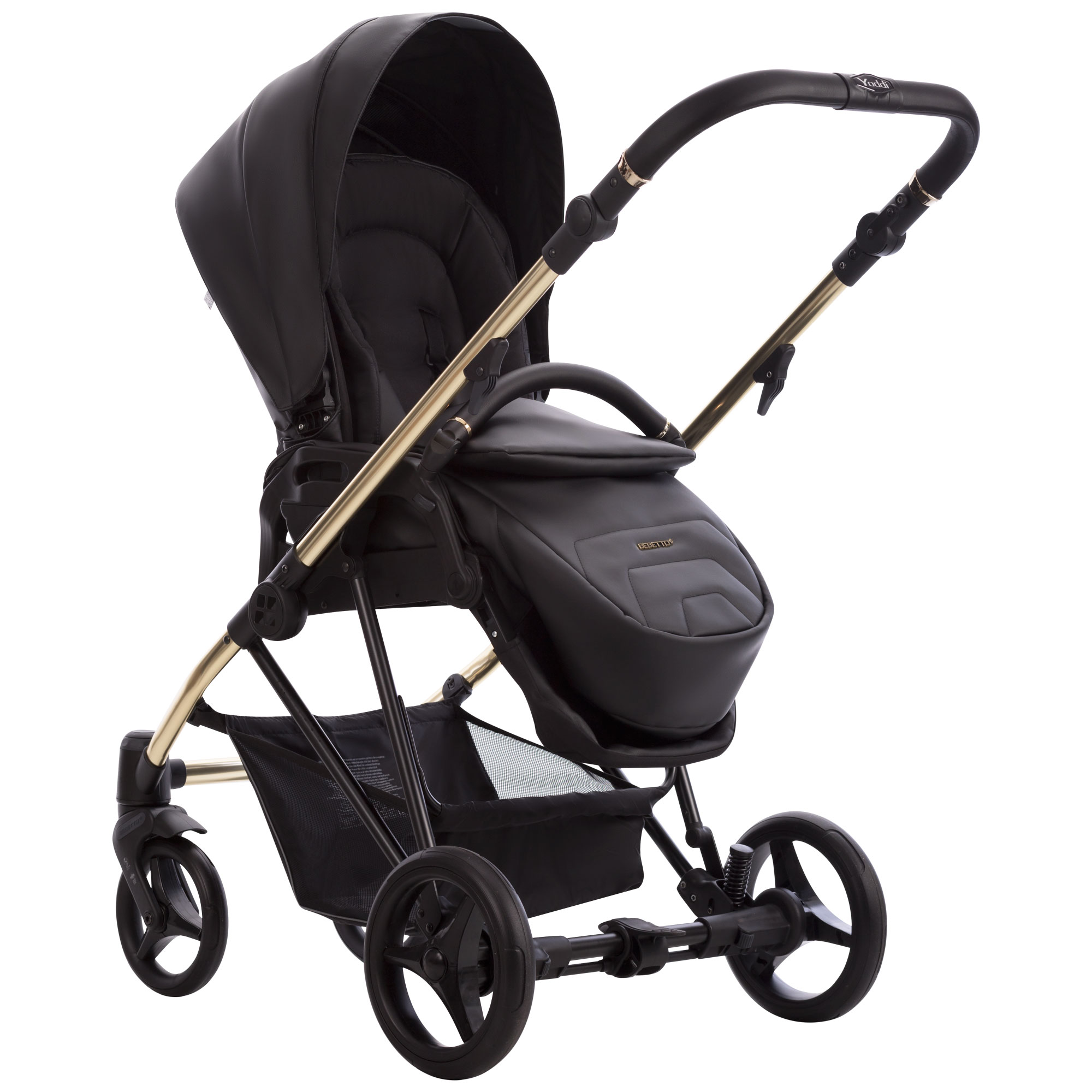 Коляска 2в1 Bebetto Yoddi Premium Class черный - фото 5