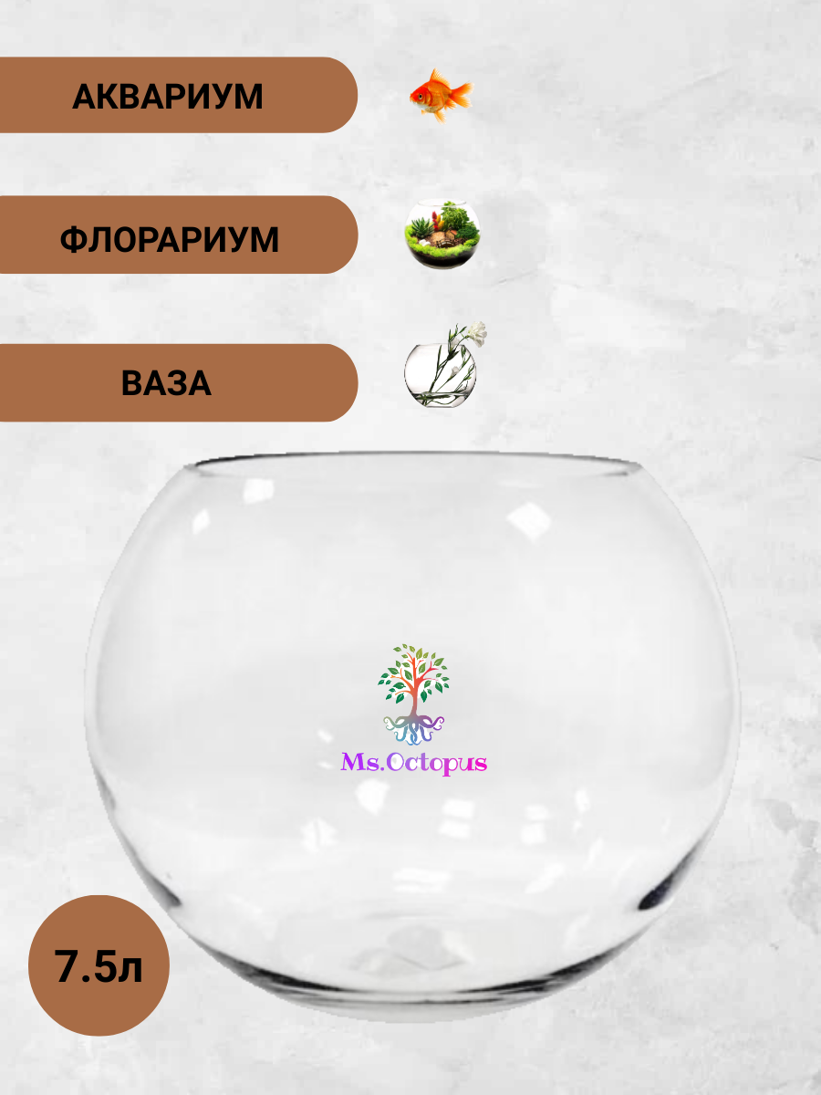 Аквариум Ms.Octopus шар 7.5 л - фото 2