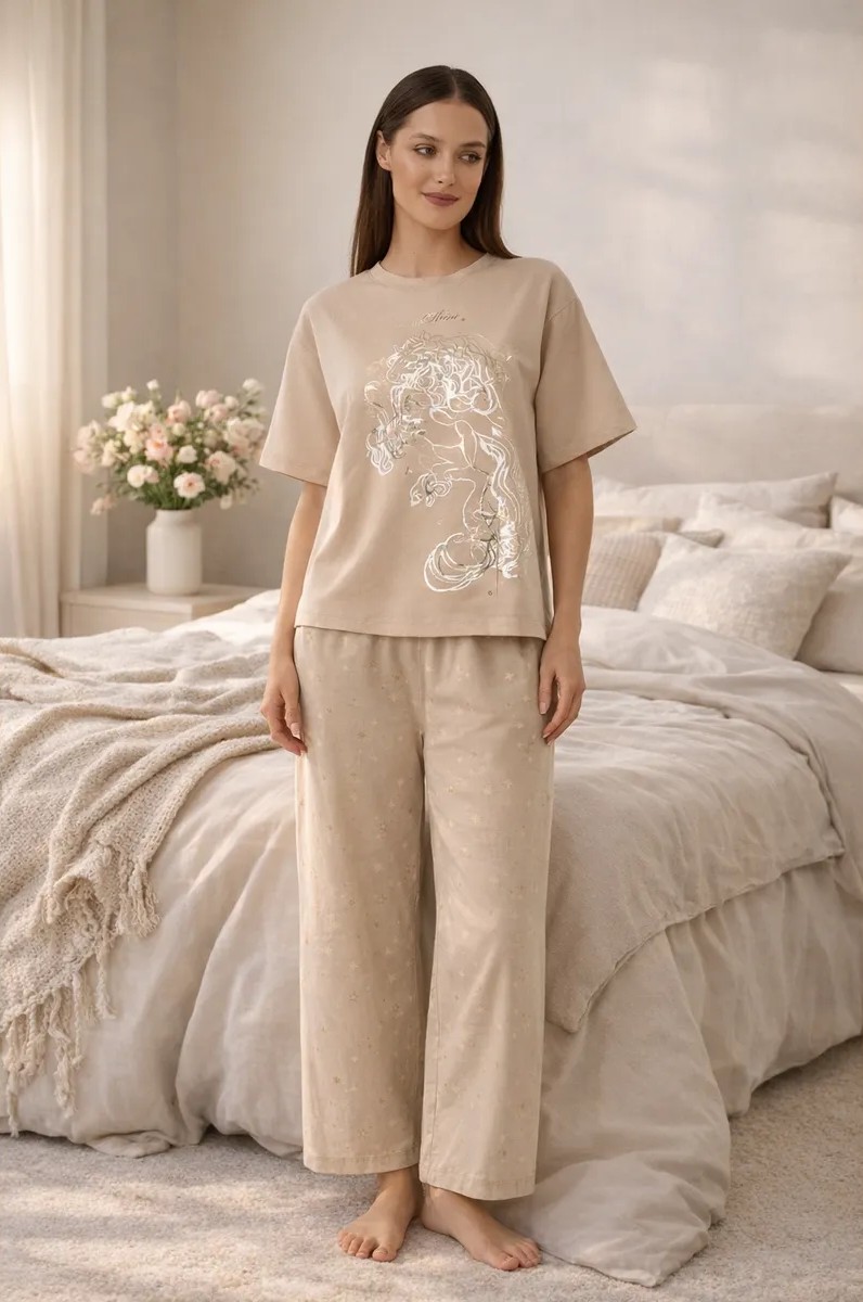 Изображение товара Пижама Mark Formelle для женщин с бриджами и футболкой из хлопка