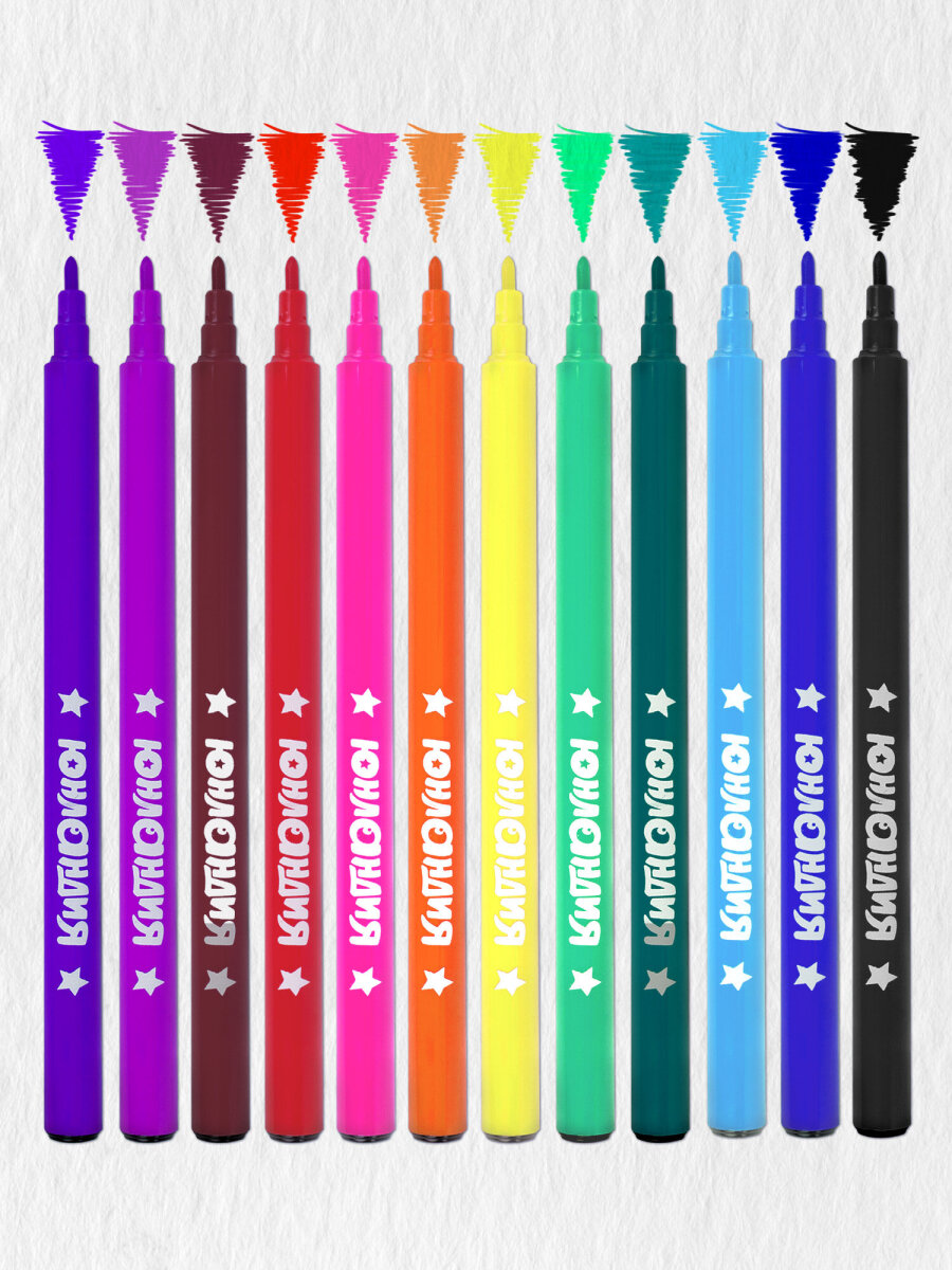 Фломастеры Юнландия 12 шт. - фото 2