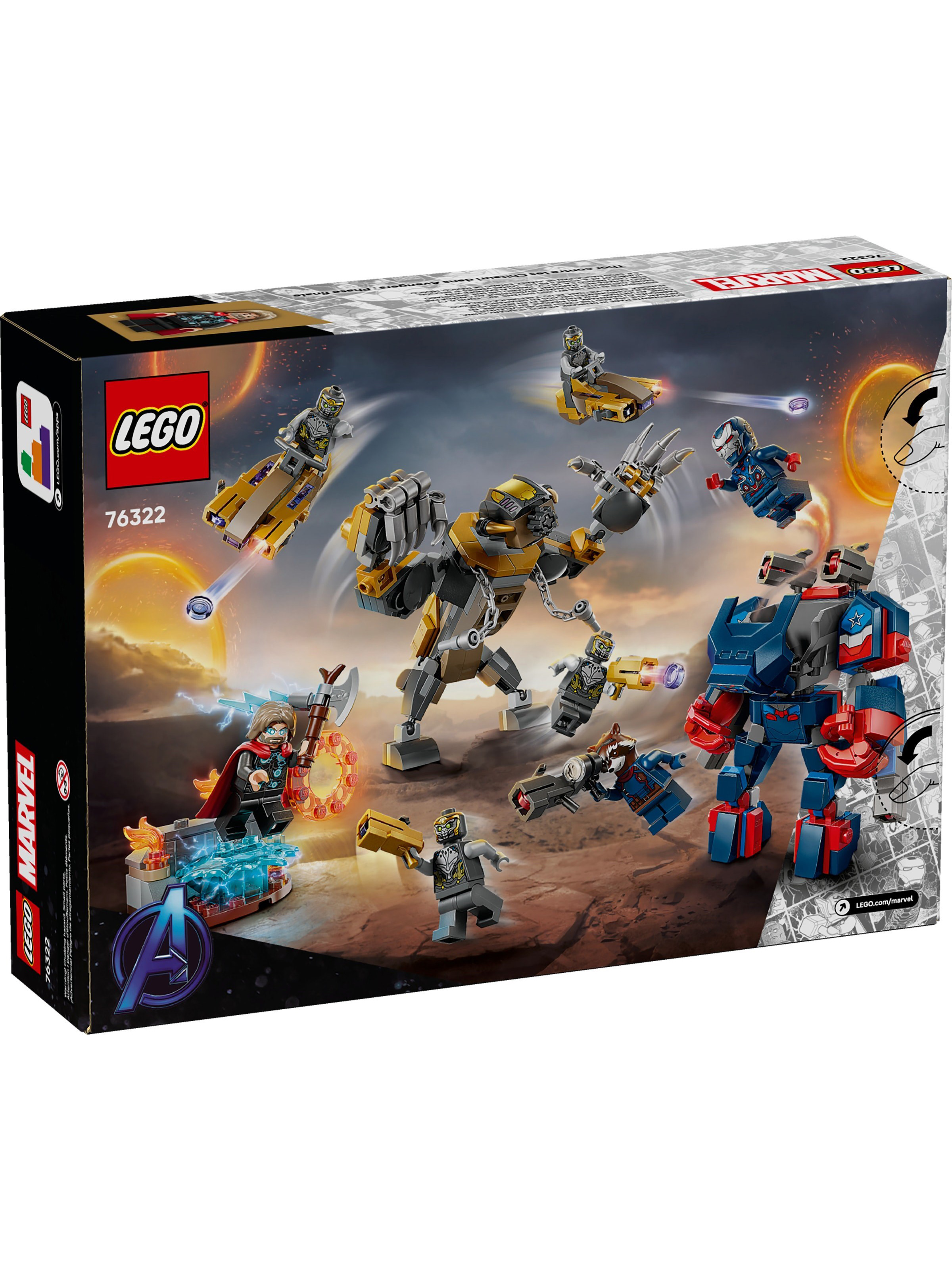 Конструктор LEGO Marvel Super Heroes Тор против Читаури 373 дет. - фото 3