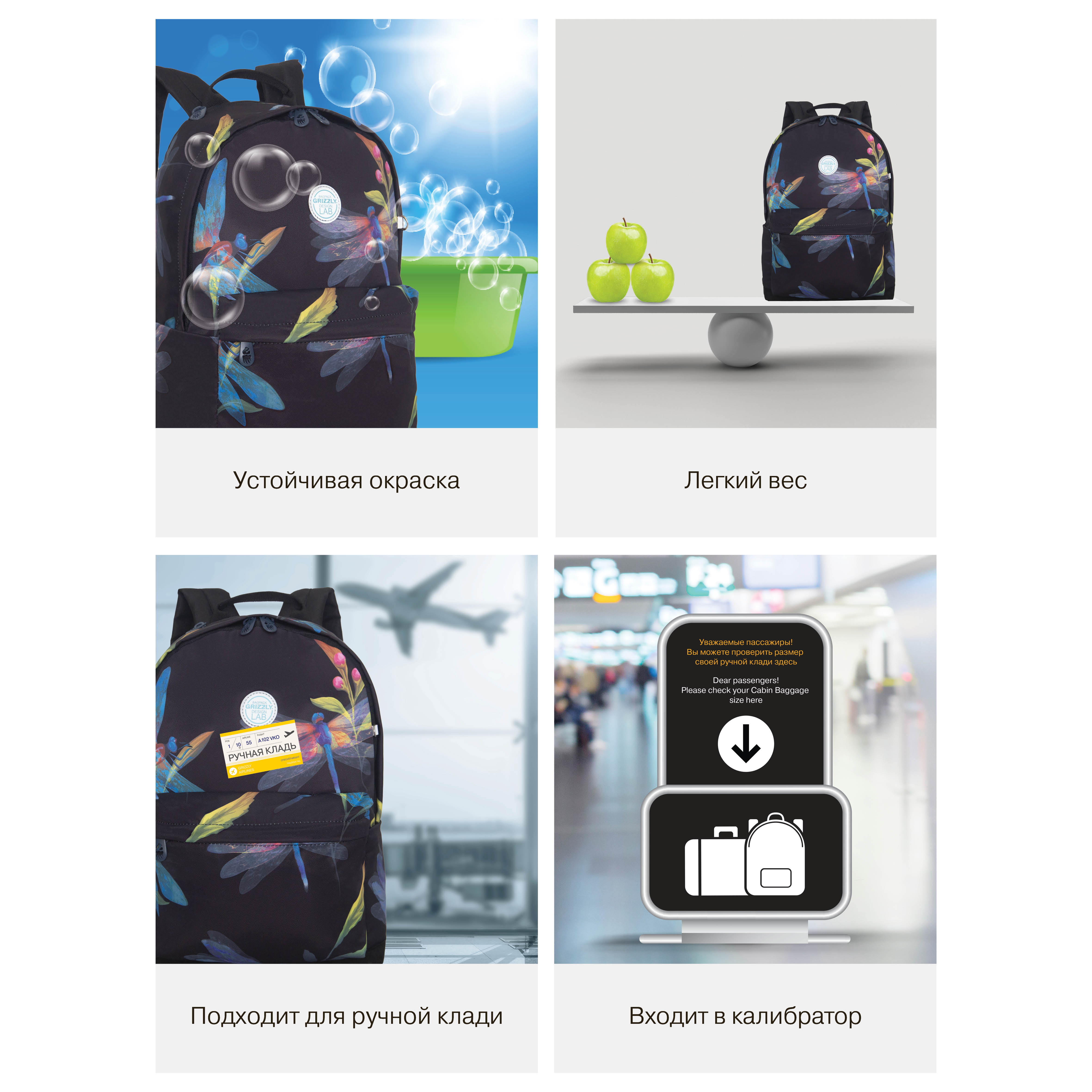 Рюкзак Grizzly Стрекозы - фото 13