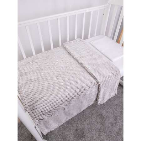 Плед в кроватку Baby Nice Micro Velur Жаккард 100х118 коричневый,белый