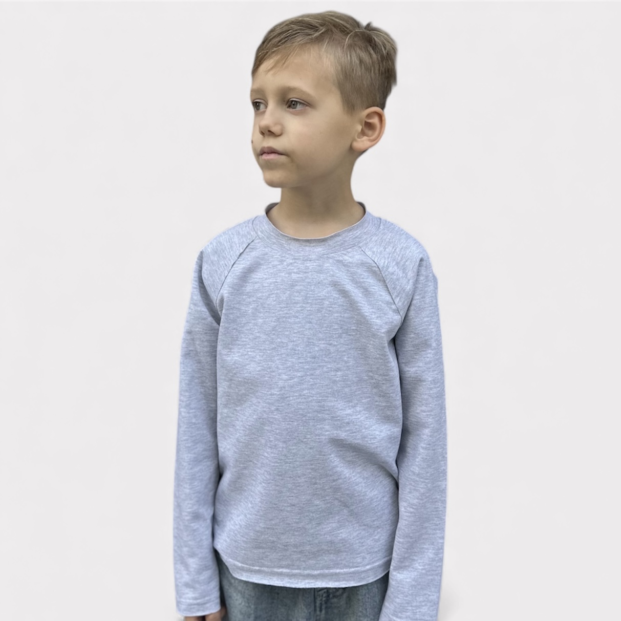 Лонгслив МОЛОДОСТЬ ГОВОРИТ меланжлонг - фото 1