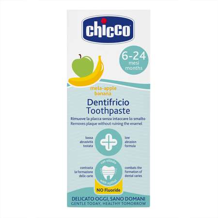 Зубная паста Chicco без фтора банан, яблоко
