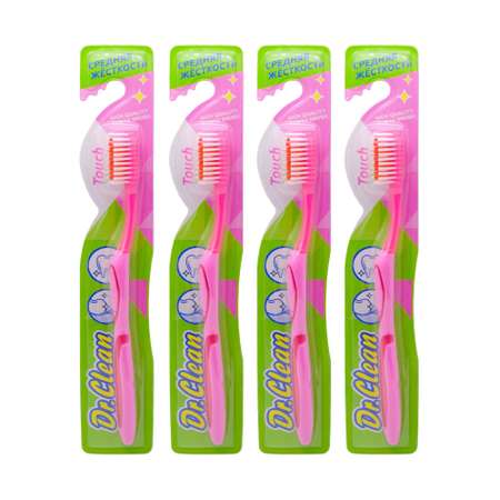 Зубная щетка классическая Dr. Clean 4 шт.