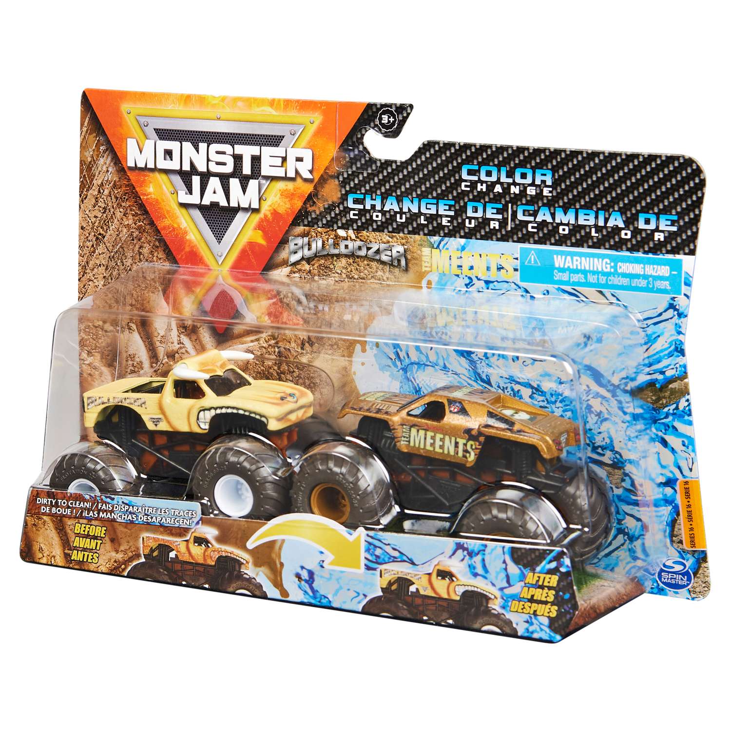 Внедорожник Monster Jam BulldozerVTeamMeents 1:64 6044943 - фото 5