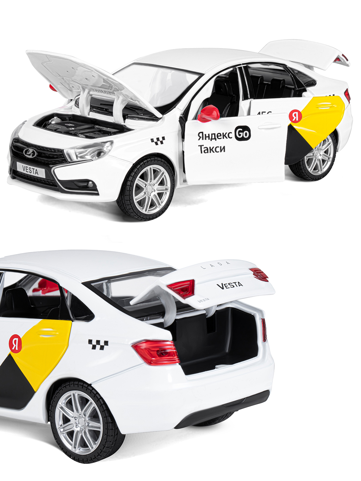 Автомобиль Яндекс GO LADA Vesta Такси озвучено Алисой 1:24 JB1251344/Яндекс GO - фото 9