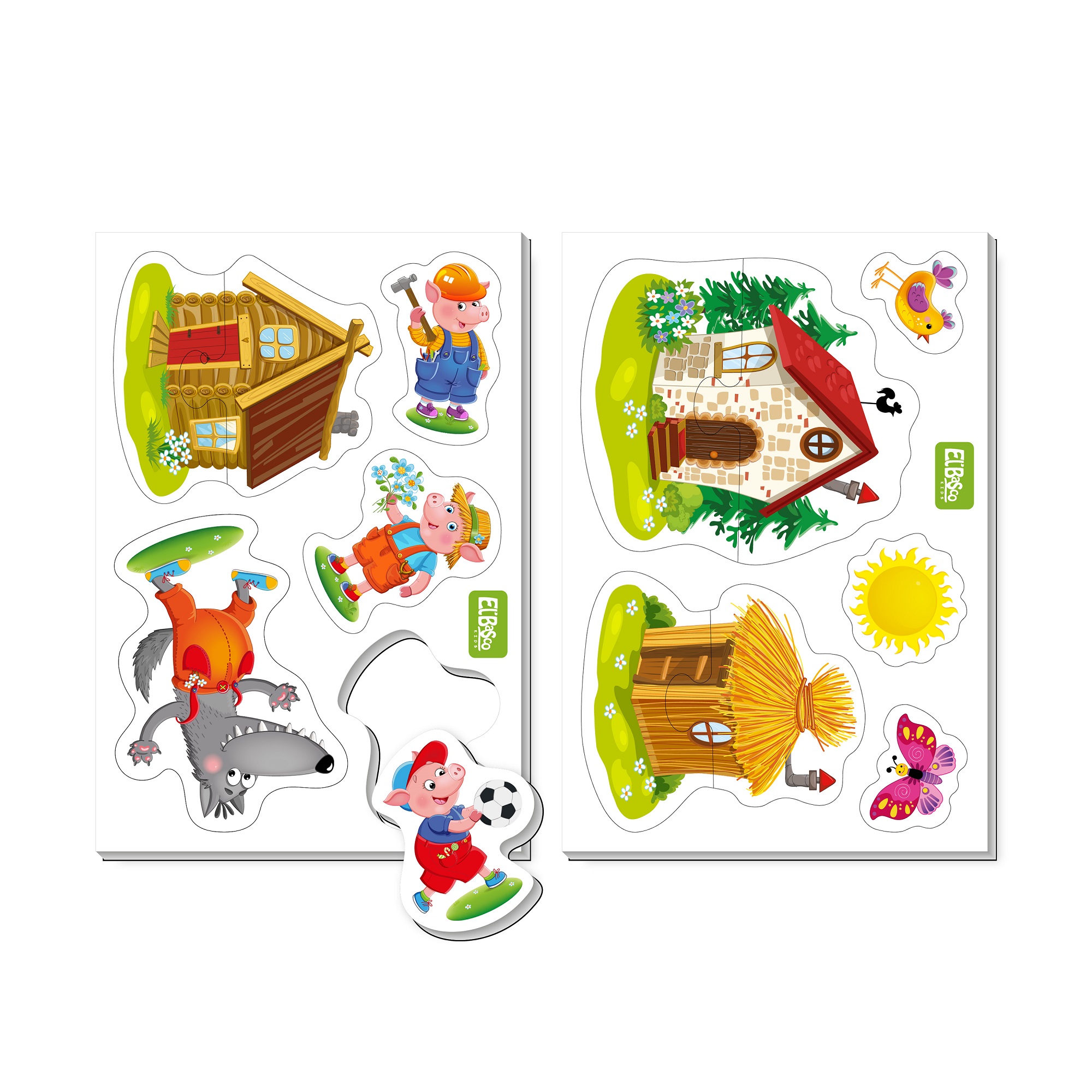 Игра на магнитах El BascoKids театр Три поросенка - фото 3