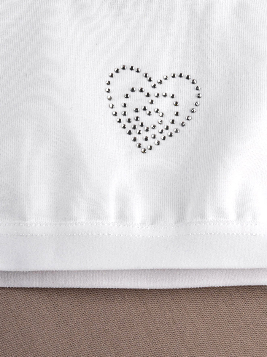 Майка Baykar 4762стразыбелый - фото 3