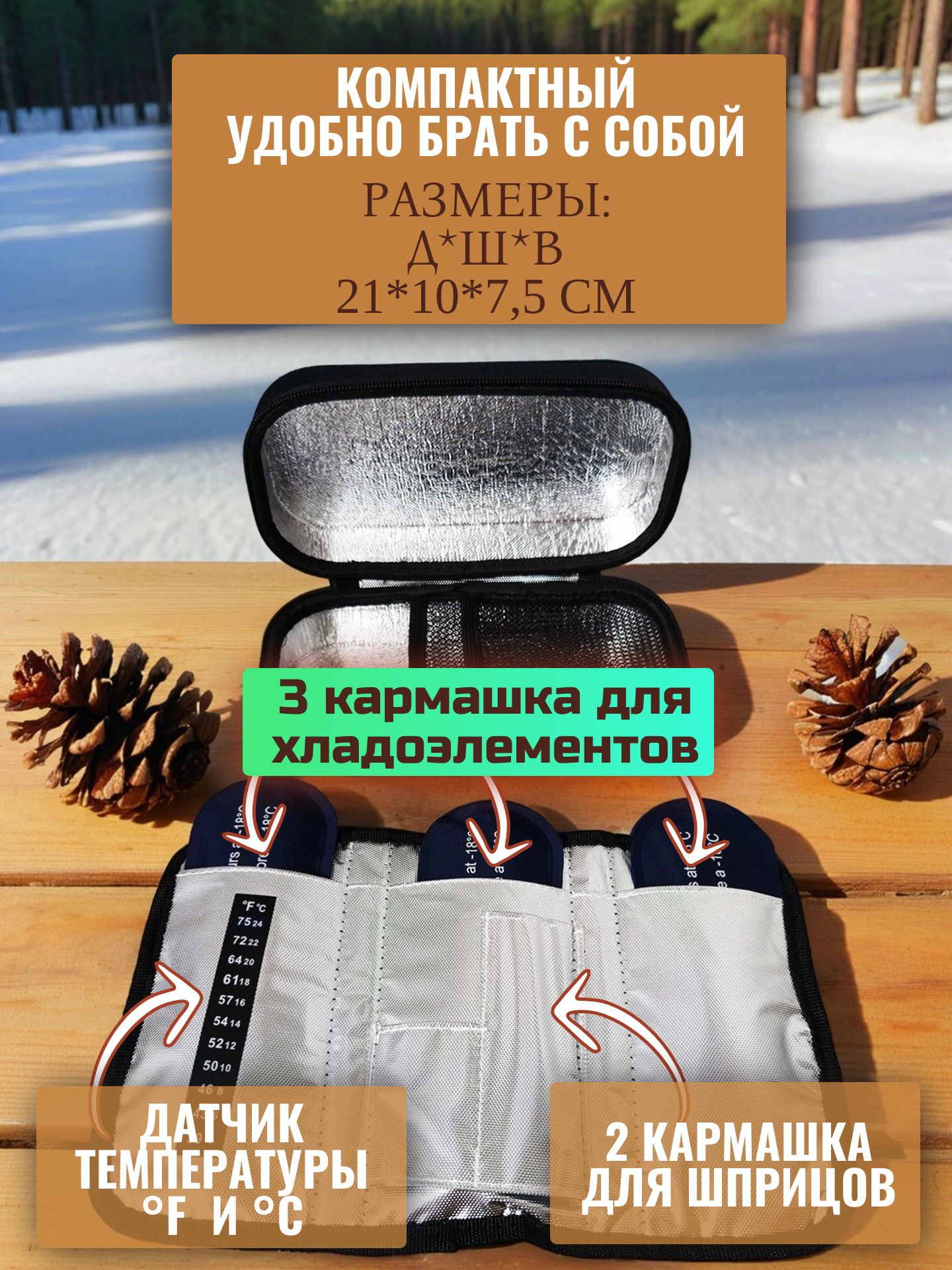 Термосумка ТОПАТОМ Пенал холода - фото 3