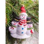 Украшение ёлочное Магия праздника ручной работы Снеговики 13 см 3 шт