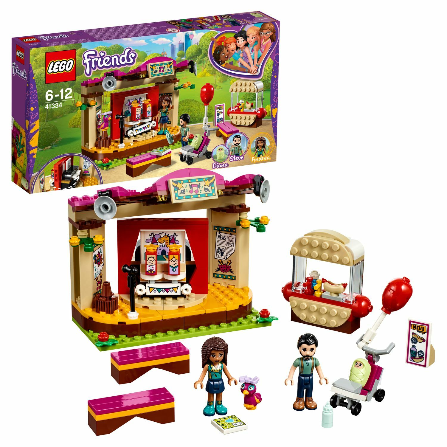 Конструктор LEGO Friends Сцена Андреа в парке - фото 1