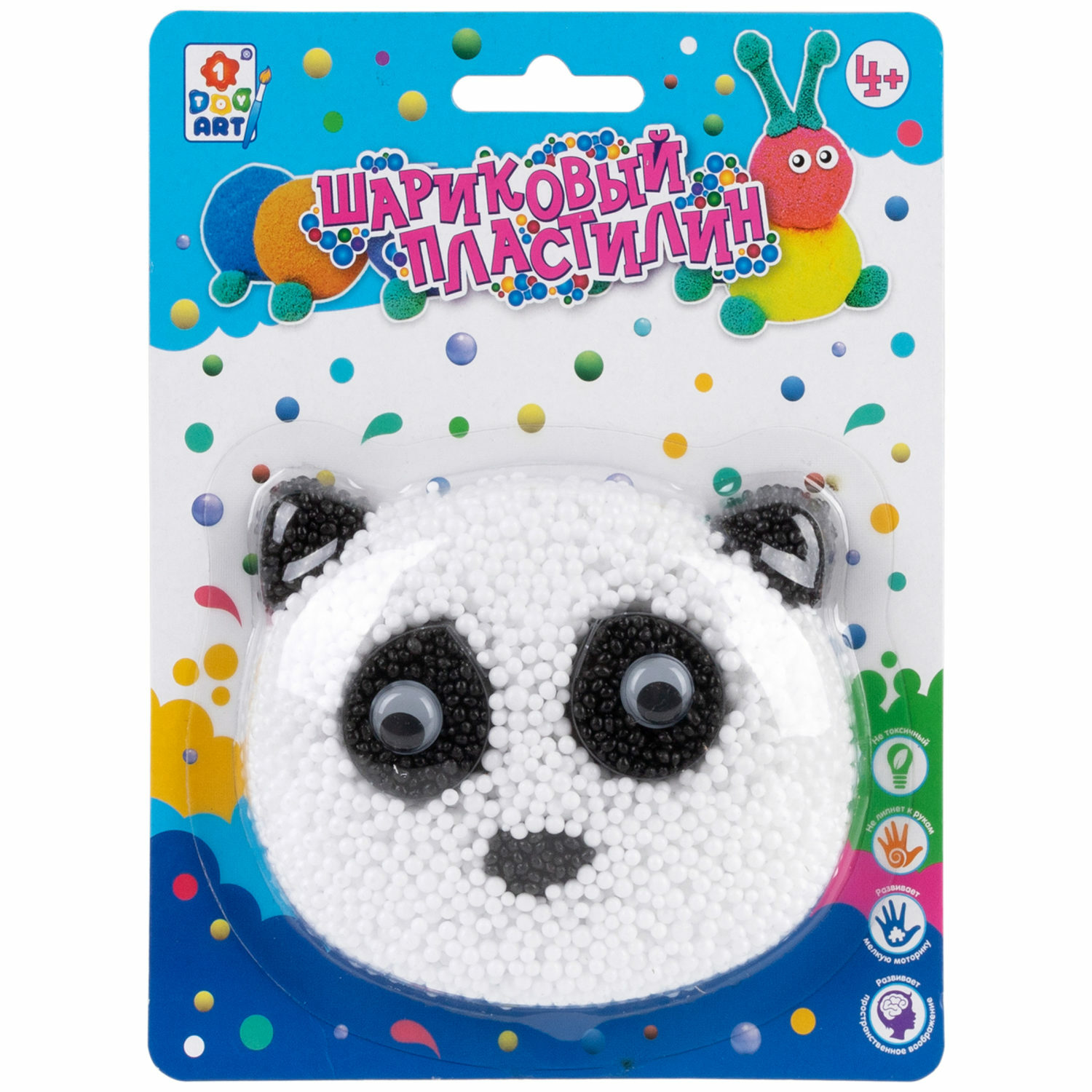 Пластилин 1TOY шариковый 2 цв. - фото 1