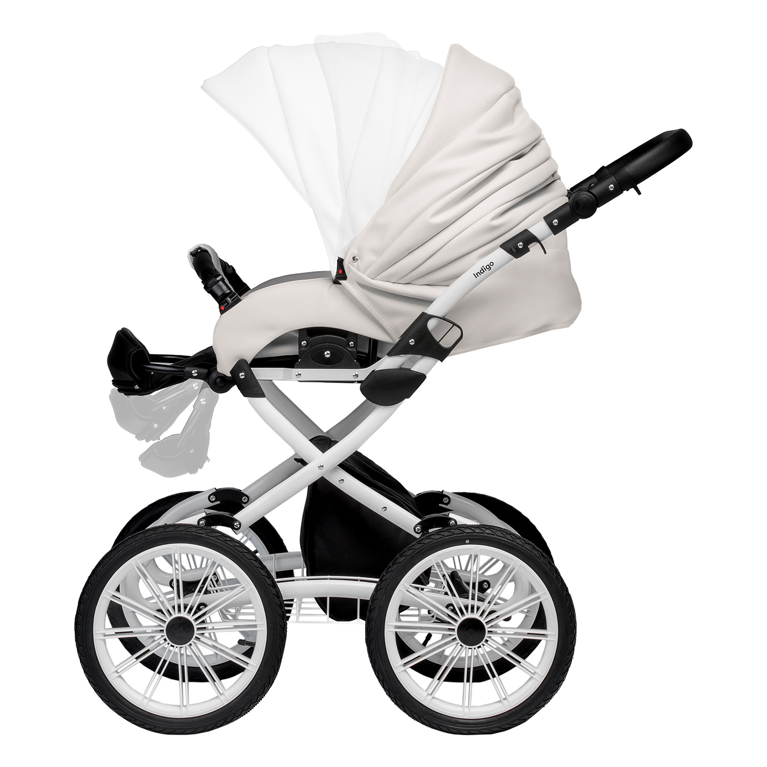 Коляска 2в1 Indigo Special Plus 01 белый - фото 7
