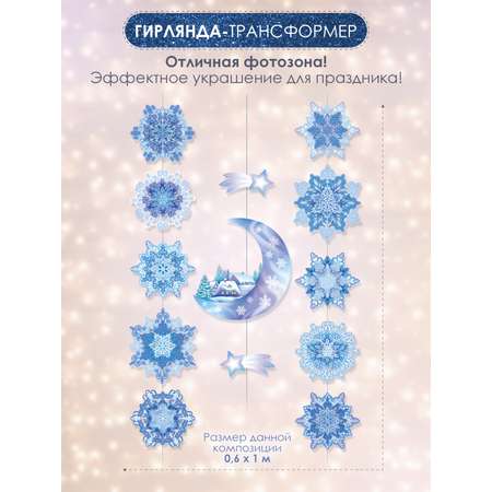 Зимняя новогодняя Открытая планета гирлянда на 2024 год украшение дома