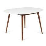 Стол обеденный раскладной TETCHAIR BOSCO (Боско), 100х100 см, белый/коричневый