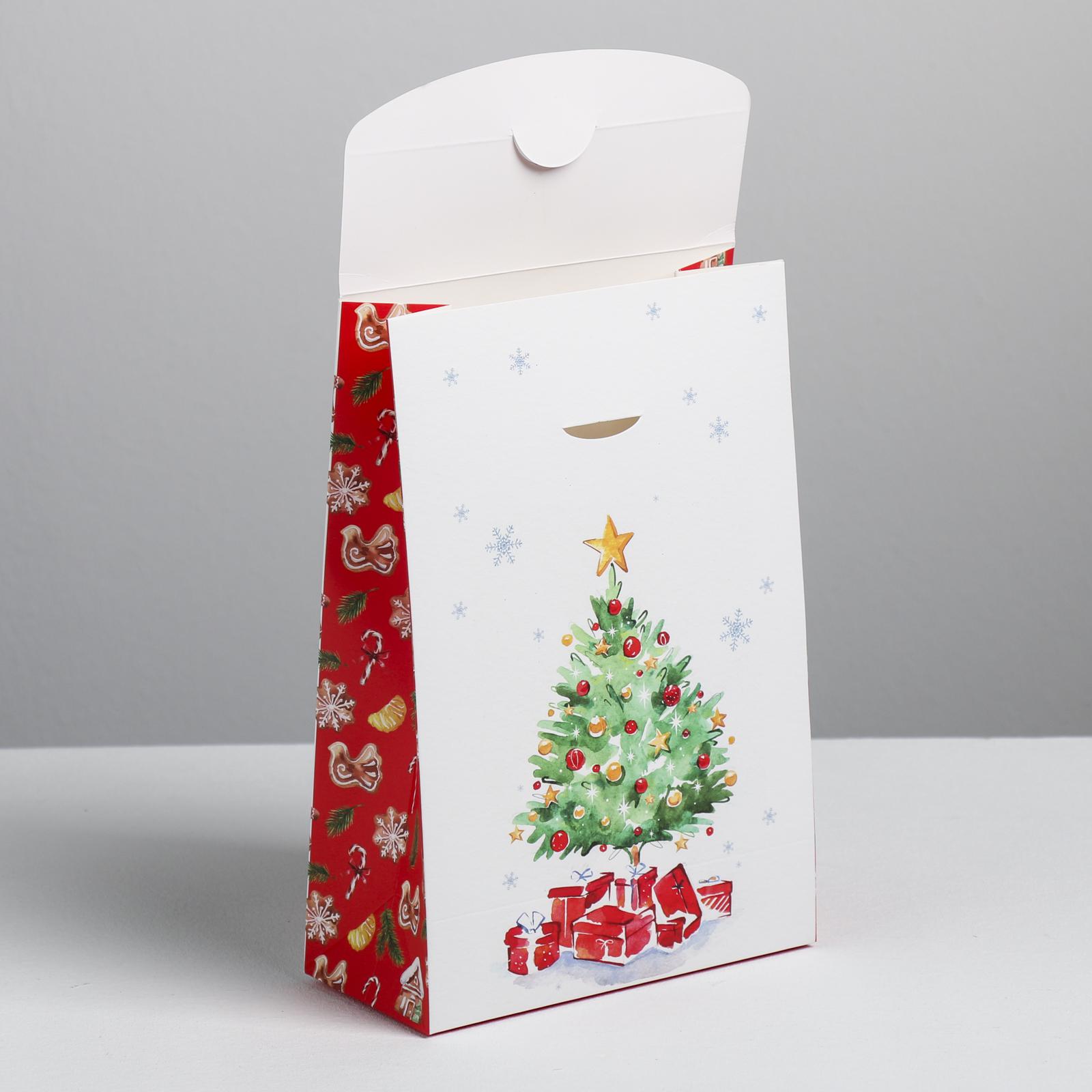 Коробка Дарите Счастье складная «Подарки под ёлкой». 15×7×22 см - фото 3