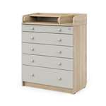 Комод пеленальный Aton Maks дуб сонома-серый шелк