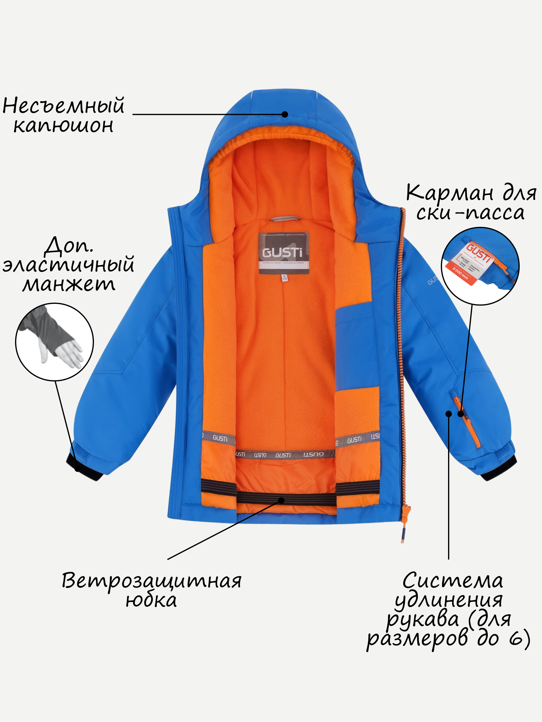 Куртка и полукомбинезон GUSTI GW4BS528-BALTIC - фото 4