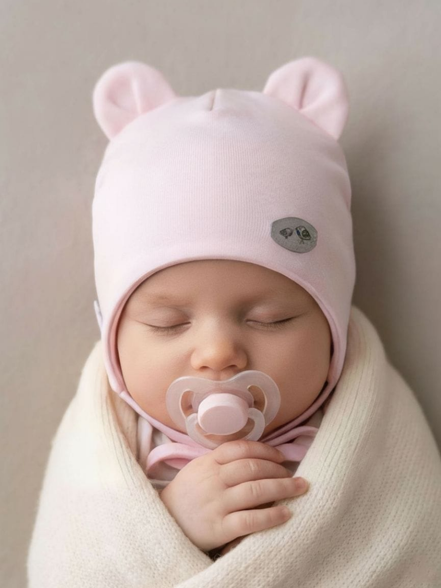 Шапка ТРИЯ f_0121 рибана розовый - фото 1