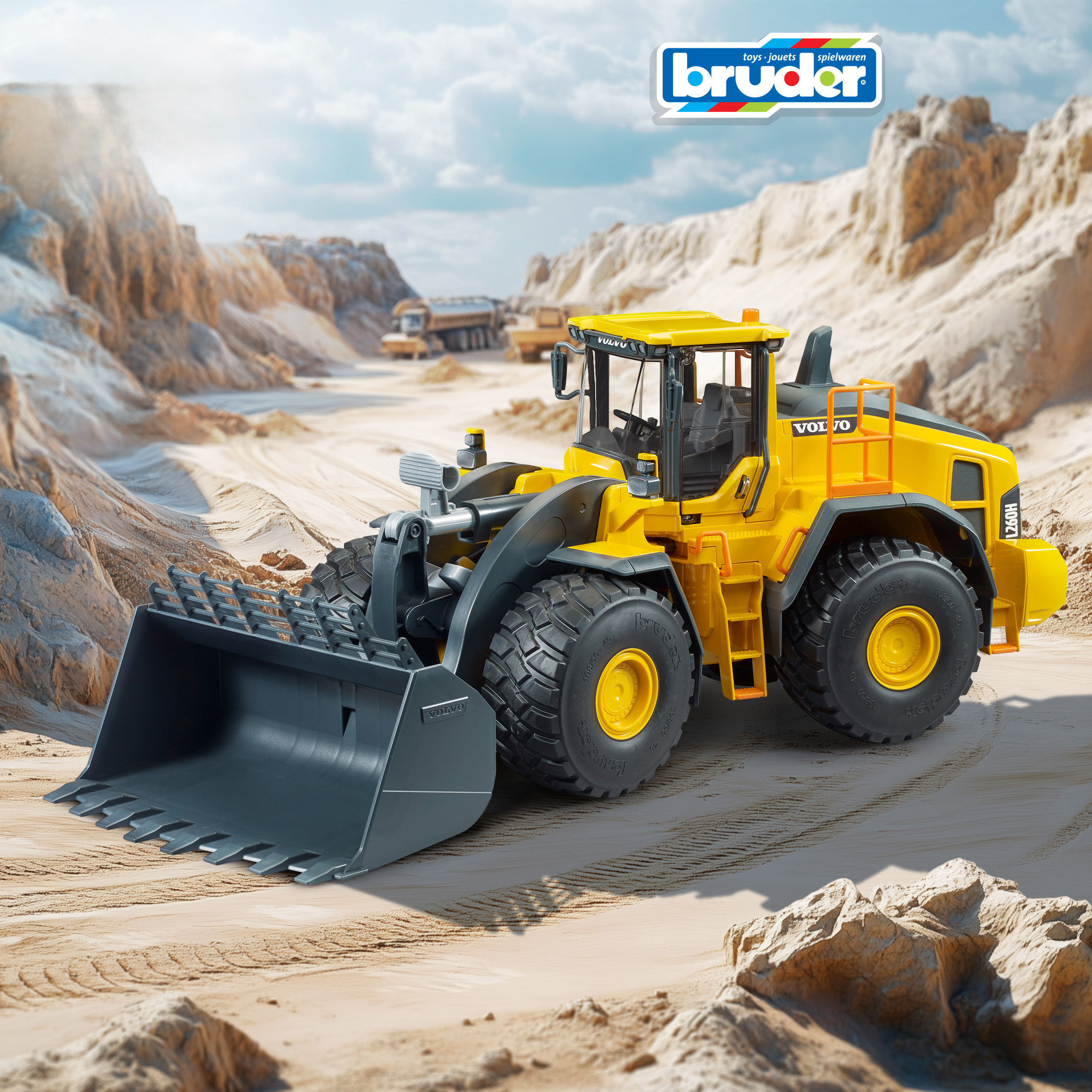 Погрузчик Bruder Volvo колёсный L260H 1:16 02-458 - фото 1