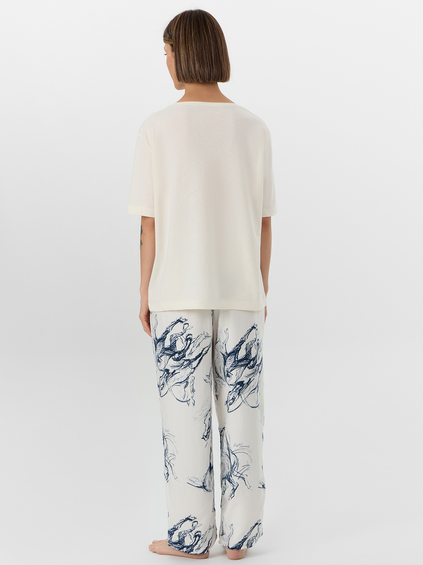 Пижама Mark Formelle (Марк Формэль) 592541/молочный +лошади на молочном - фото 2