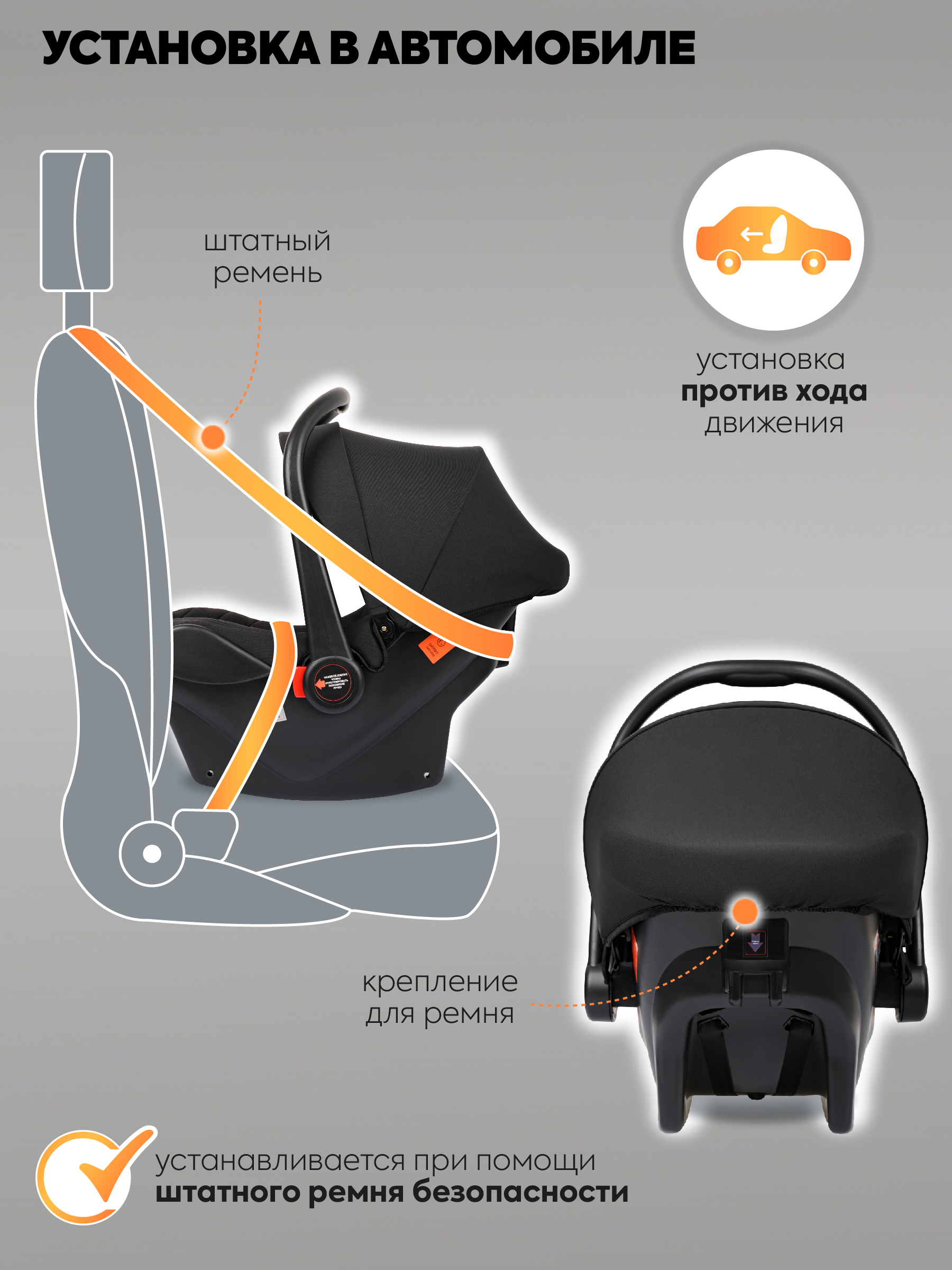 Автокресло Indigo Indigo Solo 0 (0 -13 кг) черный - фото 4