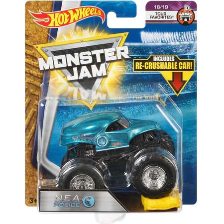Полицейская машина Hot Wheels 1:64 синий