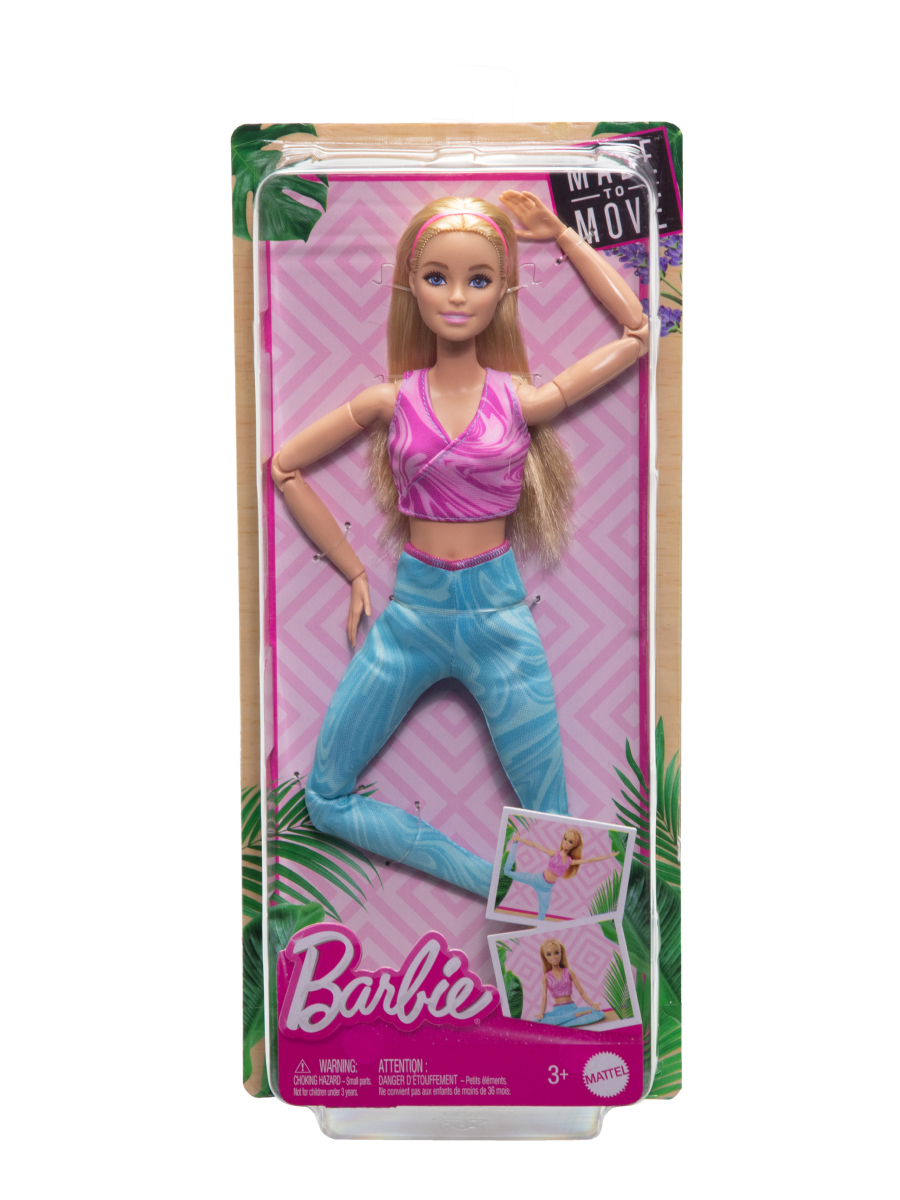 Кукла модельная Barbie Made to move Блондинка высота 29 см HRH27 - фото 4