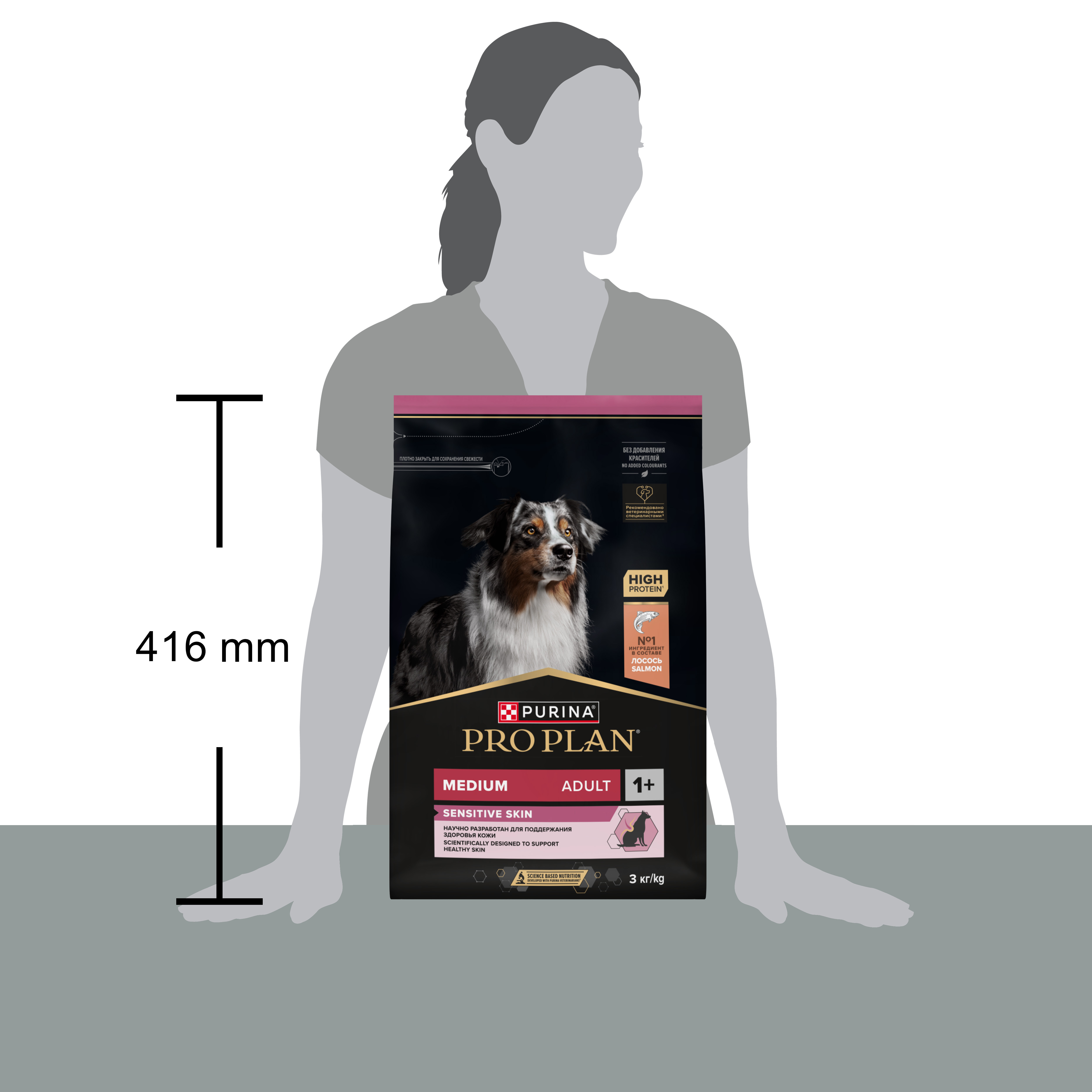 Корм сухой для собак PRO PLAN SENSITIVE SKIN 3 кг с лососем для средних пород - фото 16
