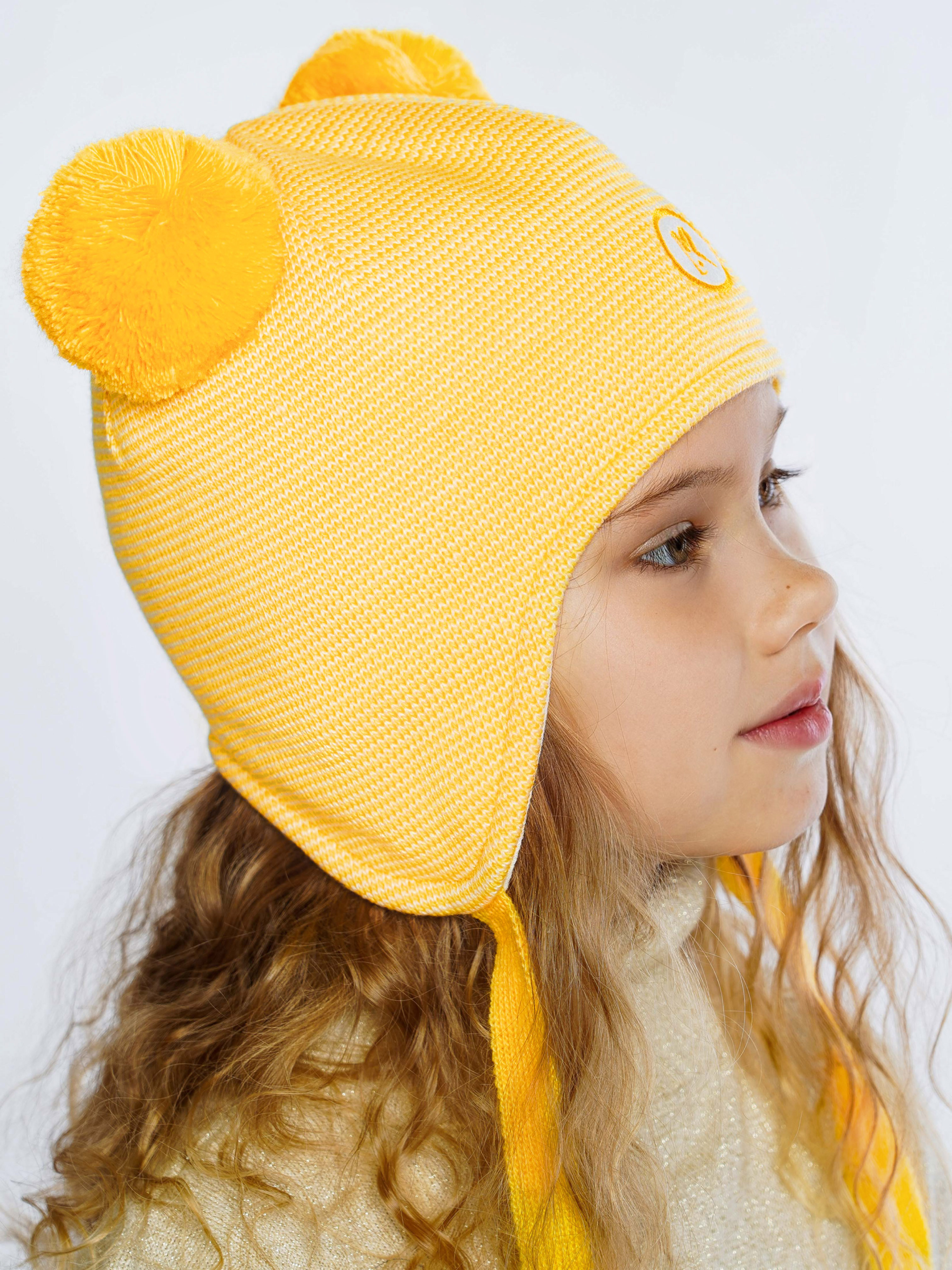 Шапка ПриКиндер M3-1957 Цвет: желтый/молоко - фото 11